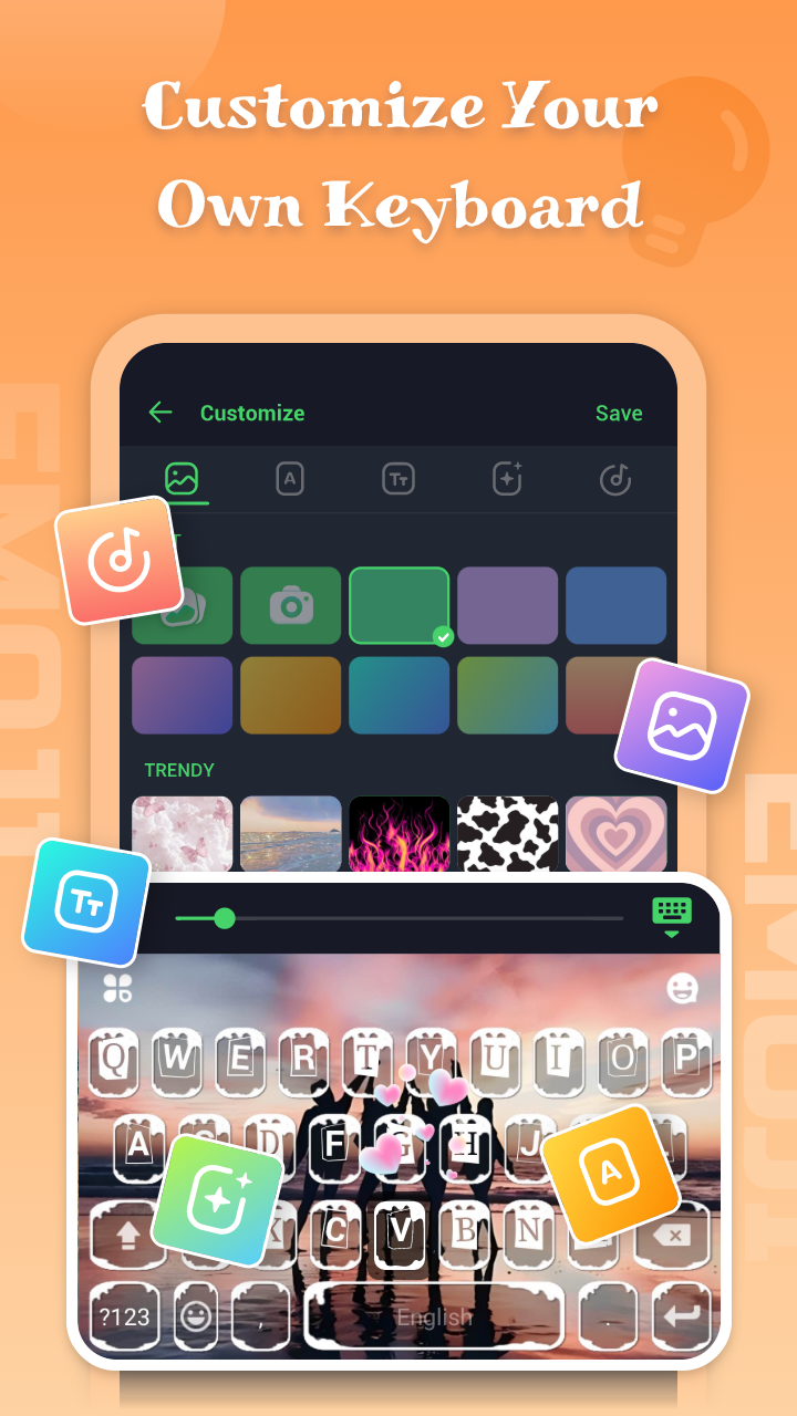 اسکرین شات 3 برنامه Emoji keyboard - Themes, Fonts
