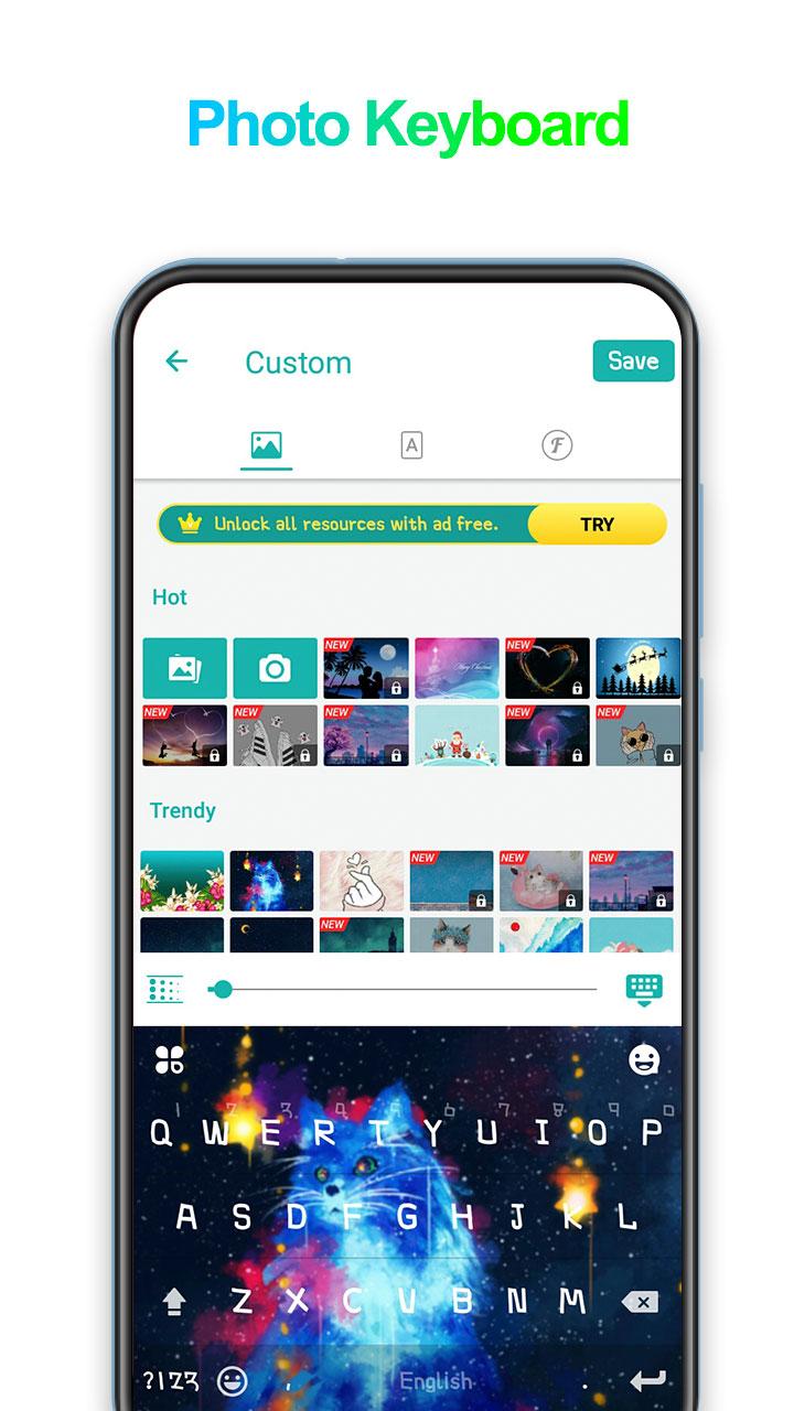 اسکرین شات 4 برنامه iKeyboard -GIF keyboard,Funny Emoji, FREE Stickers