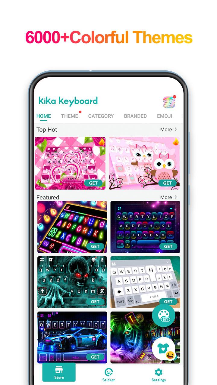 اسکرین شات 2 برنامه iKeyboard -GIF keyboard,Funny Emoji, FREE Stickers