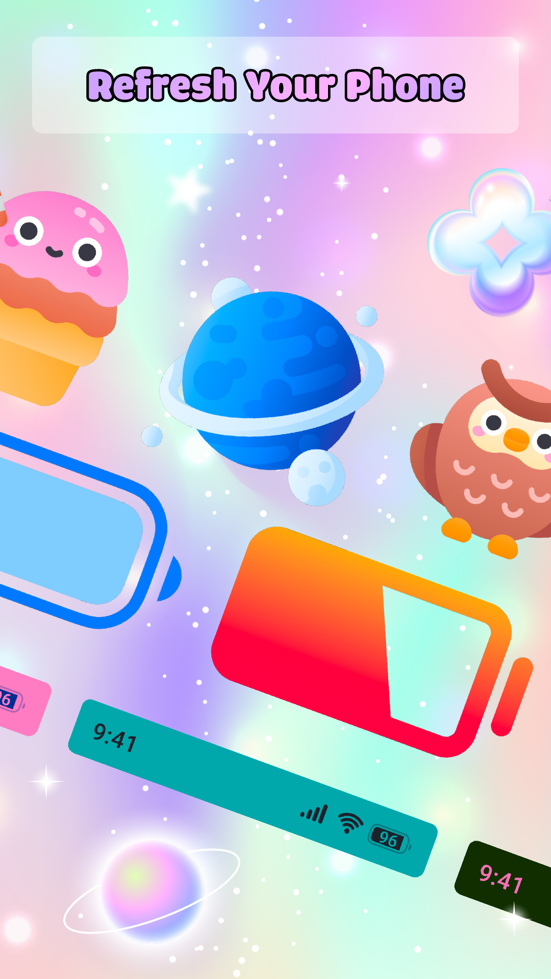 اسکرین شات 6 برنامه Cute Emoji Battery Widget