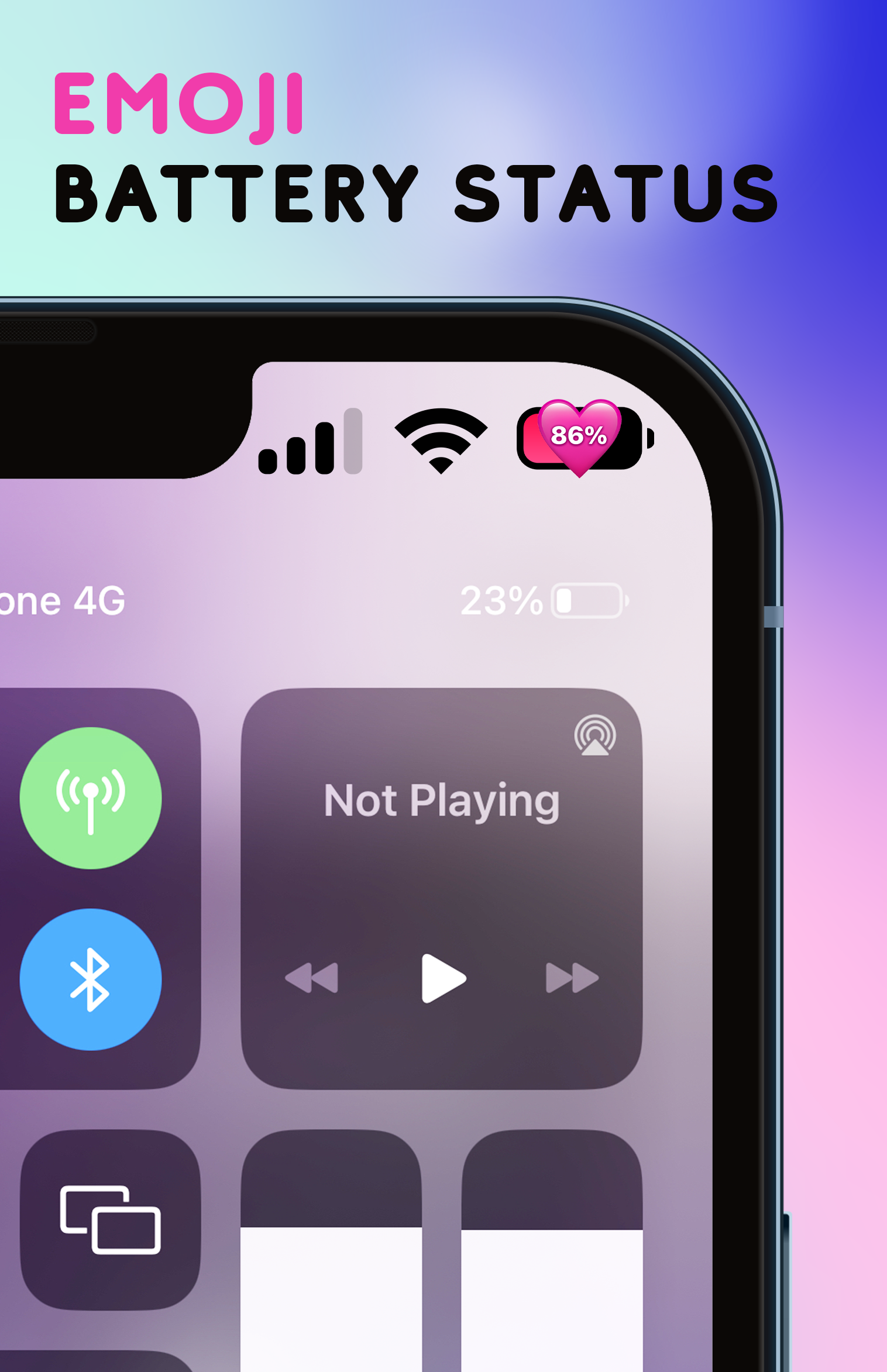 اسکرین شات 2 برنامه Emoji Battery Status Bar
