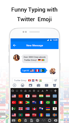 اسکرین شات 4 برنامه Emoji keyboard - Cute Emoji