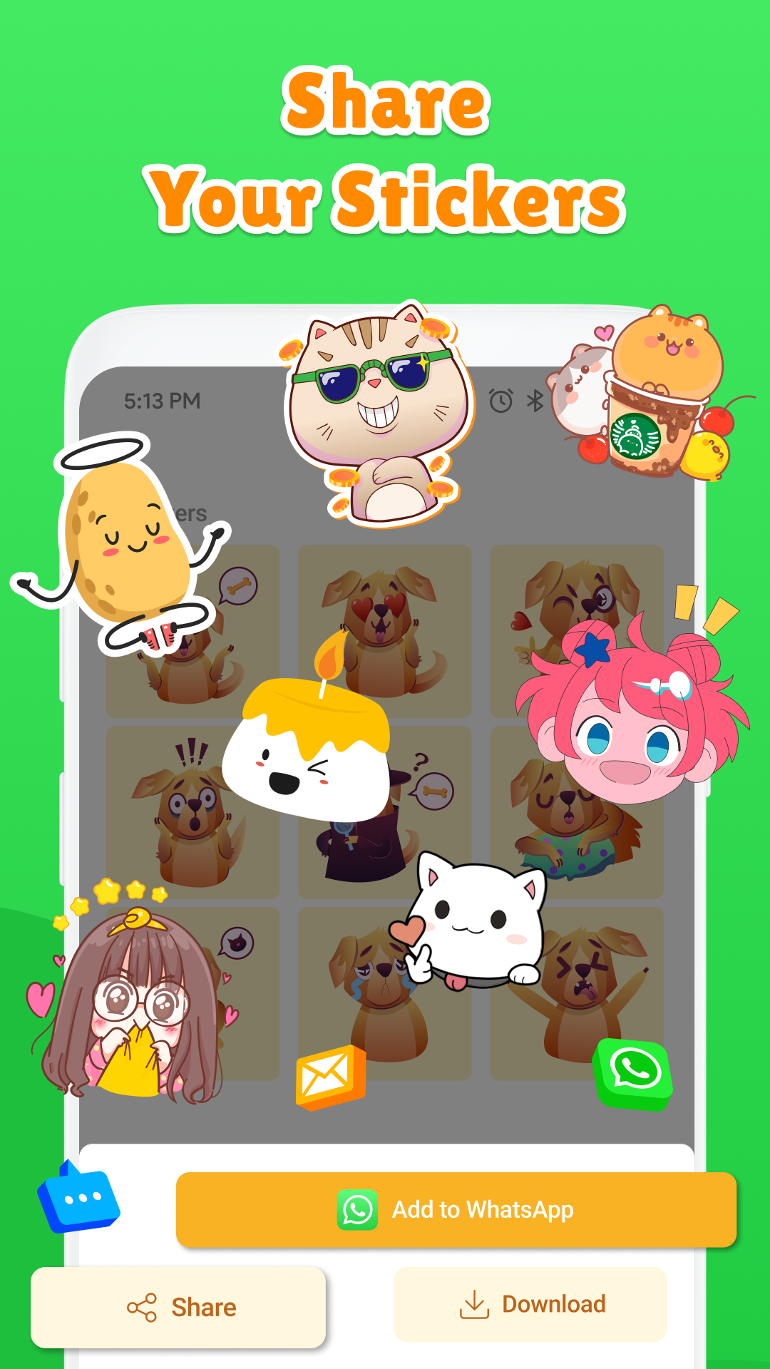 اسکرین شات 8 برنامه WAStickerApp DIY Sticker Maker
