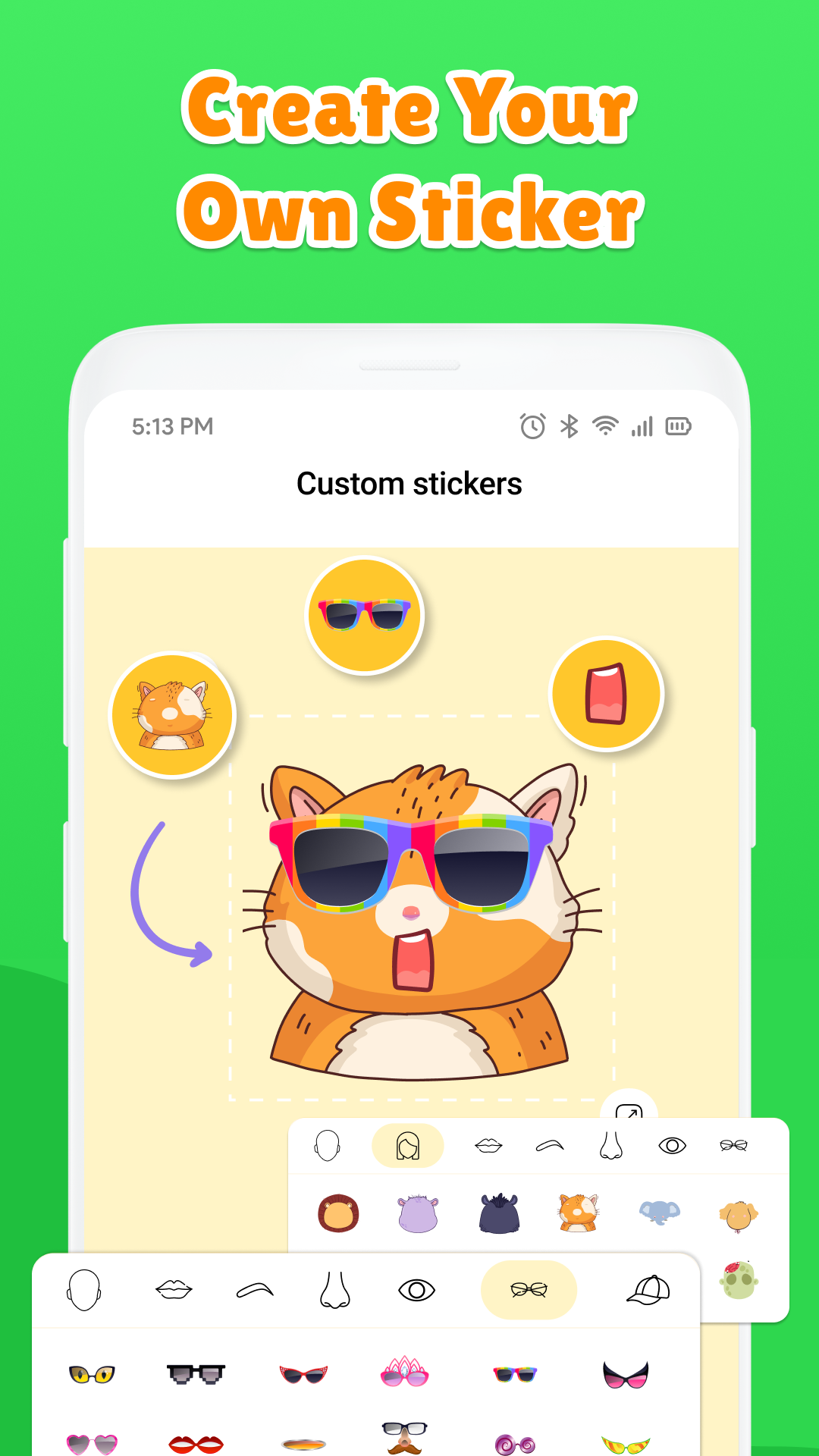 اسکرین شات 1 برنامه WAStickerApp DIY Sticker Maker