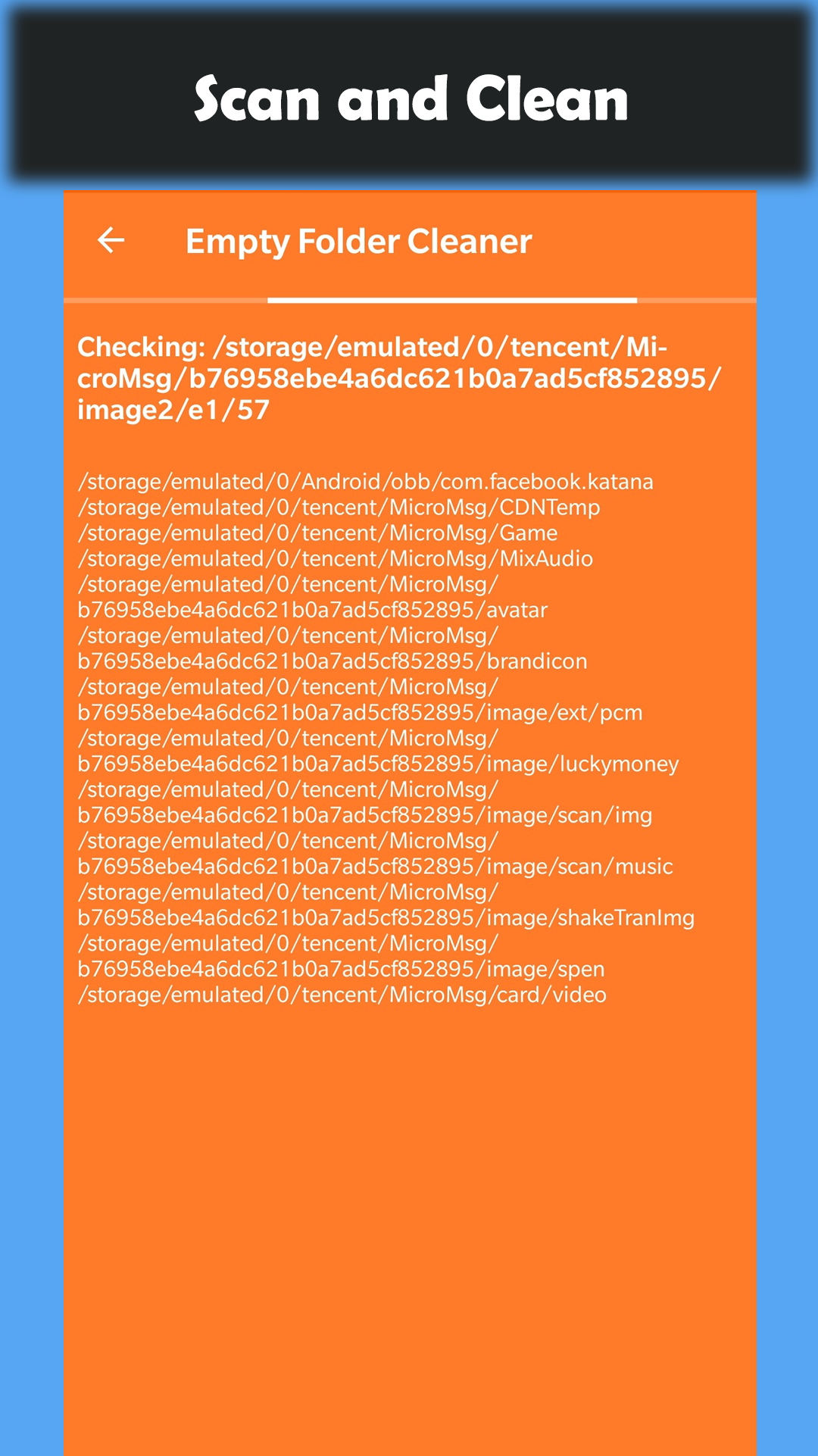اسکرین شات 2 برنامه Empty Folder Cleaner