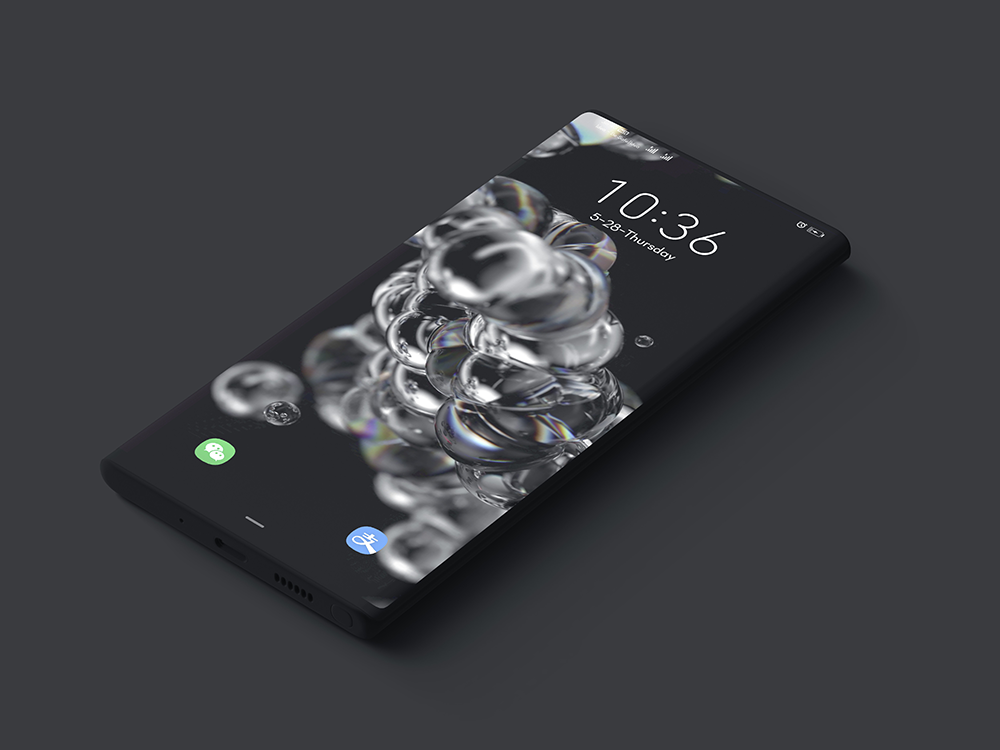 اسکرین شات 1 برنامه S20 One-UI Dark Live Wallpaper