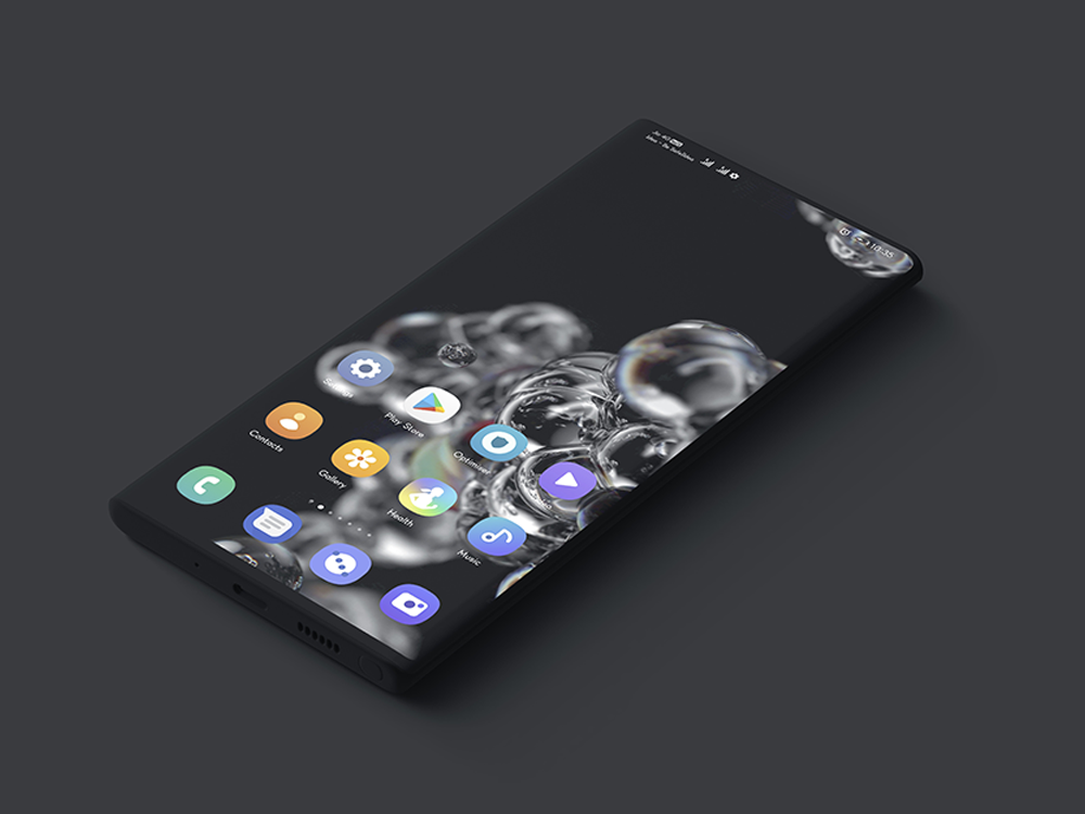اسکرین شات 3 برنامه S20 One-UI Dark Live Wallpaper