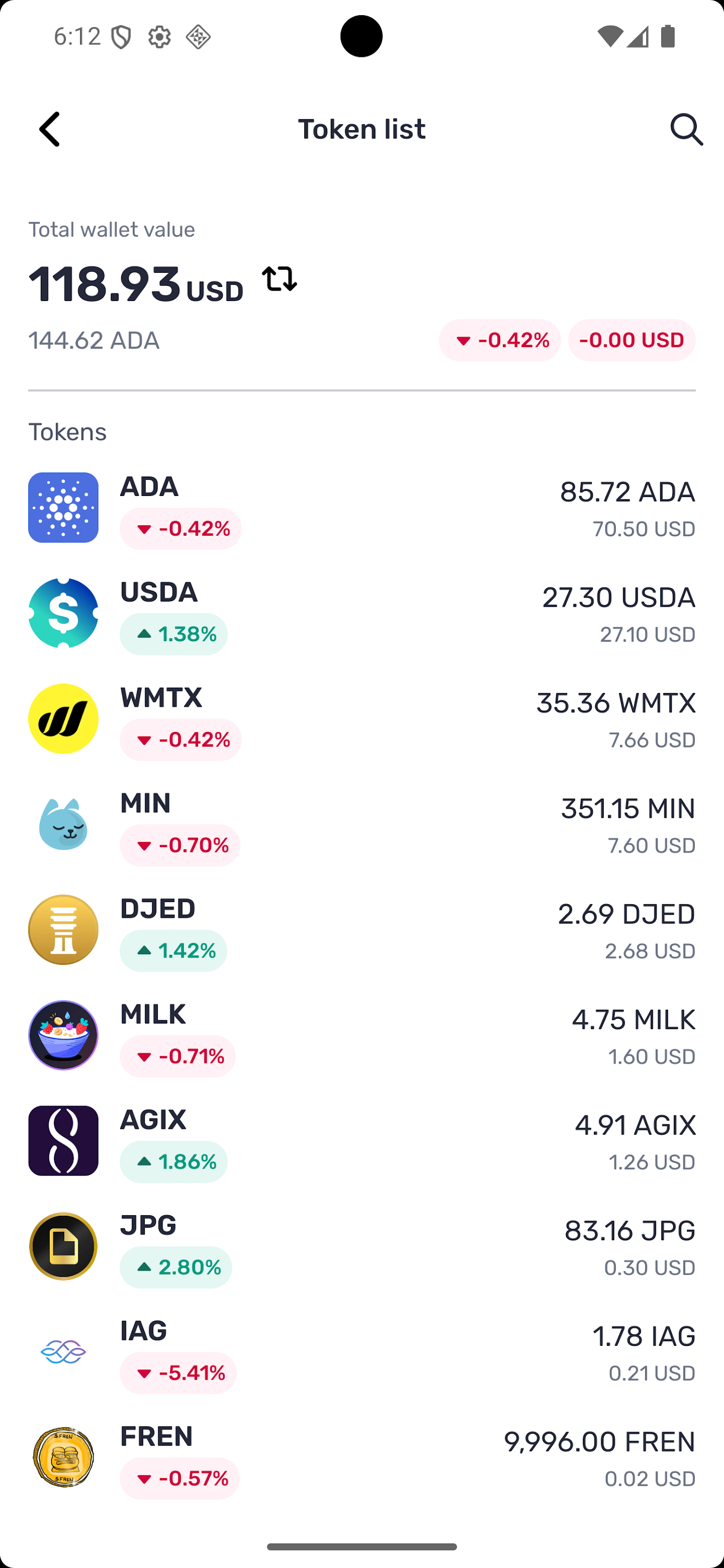 اسکرین شات 6 برنامه Yoroi - The Cardano Wallet