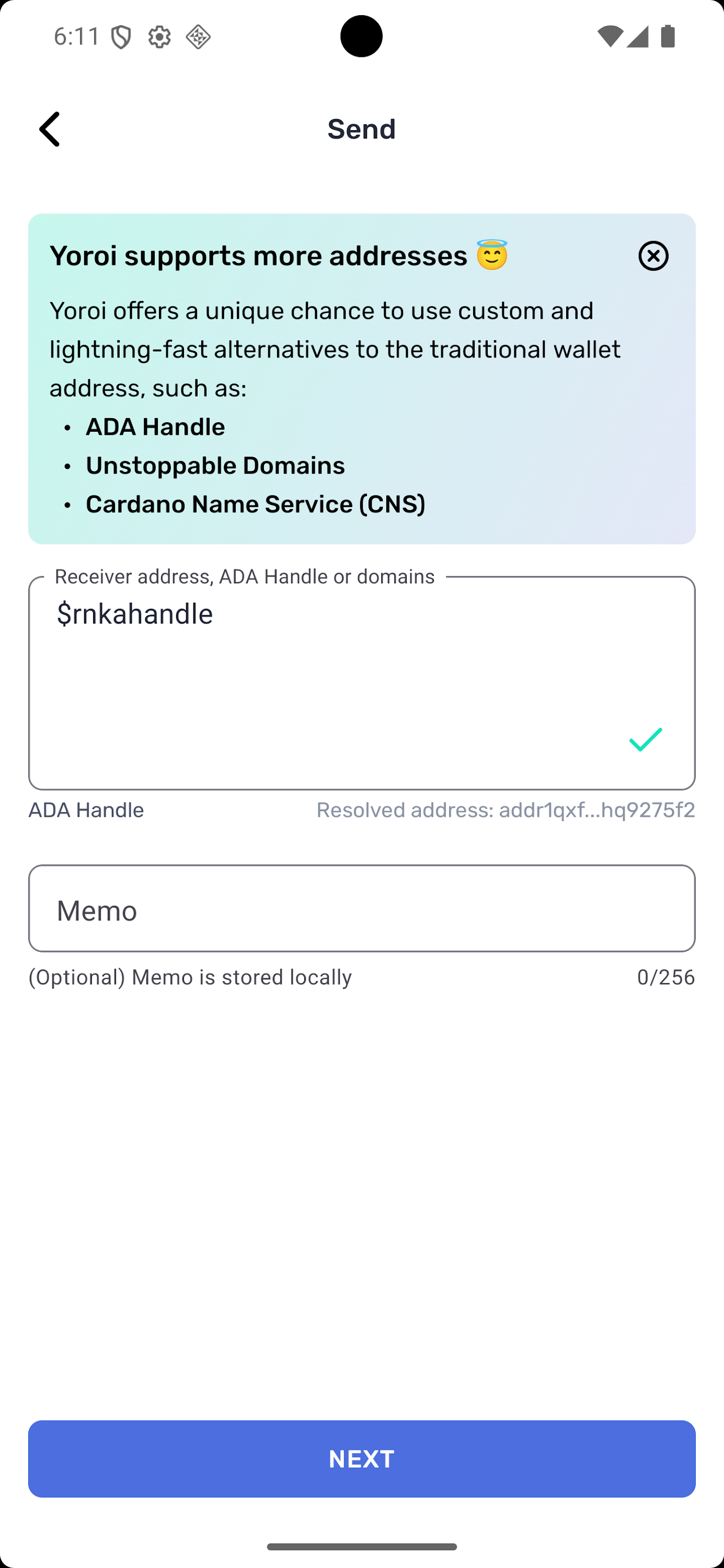اسکرین شات 3 برنامه Yoroi - The Cardano Wallet