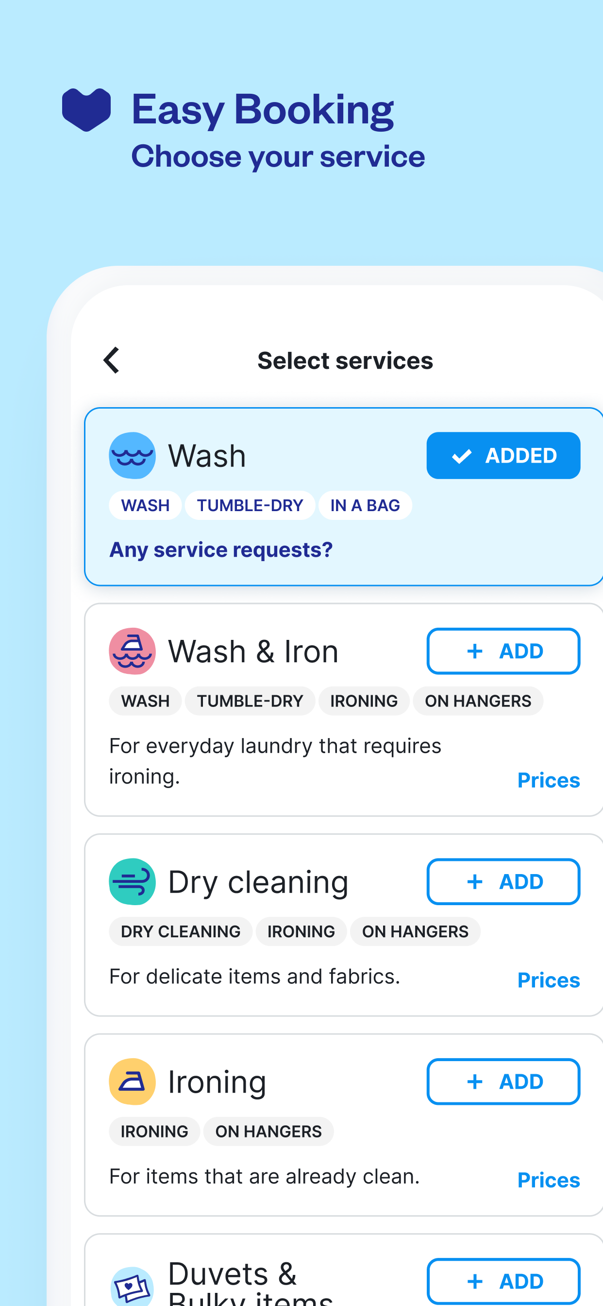 اسکرین شات 4 برنامه Laundryheap: On-Demand Laundry