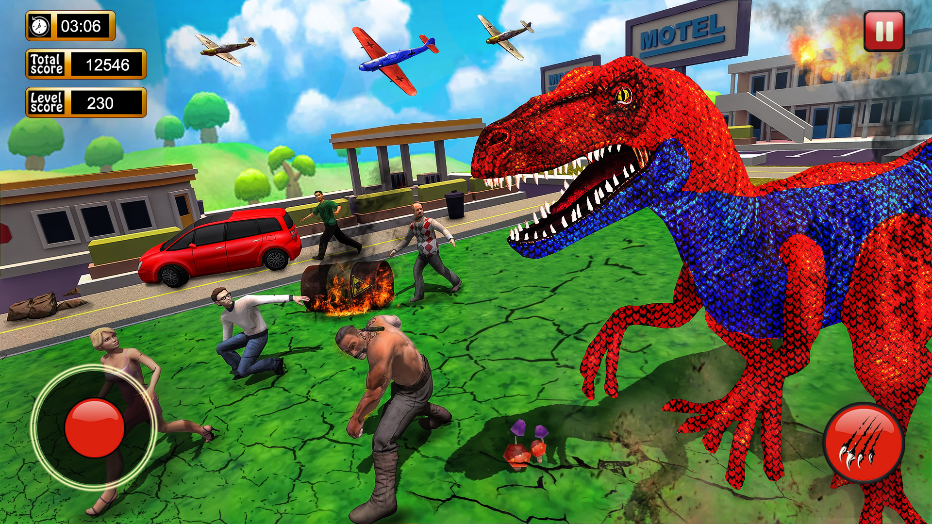 اسکرین شات 1 بازی Dinosaur Games City Rampage