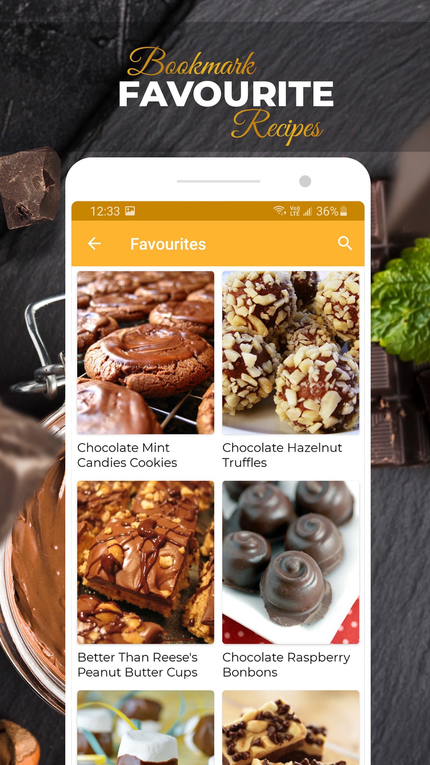 اسکرین شات 3 برنامه Chocolate Recipes