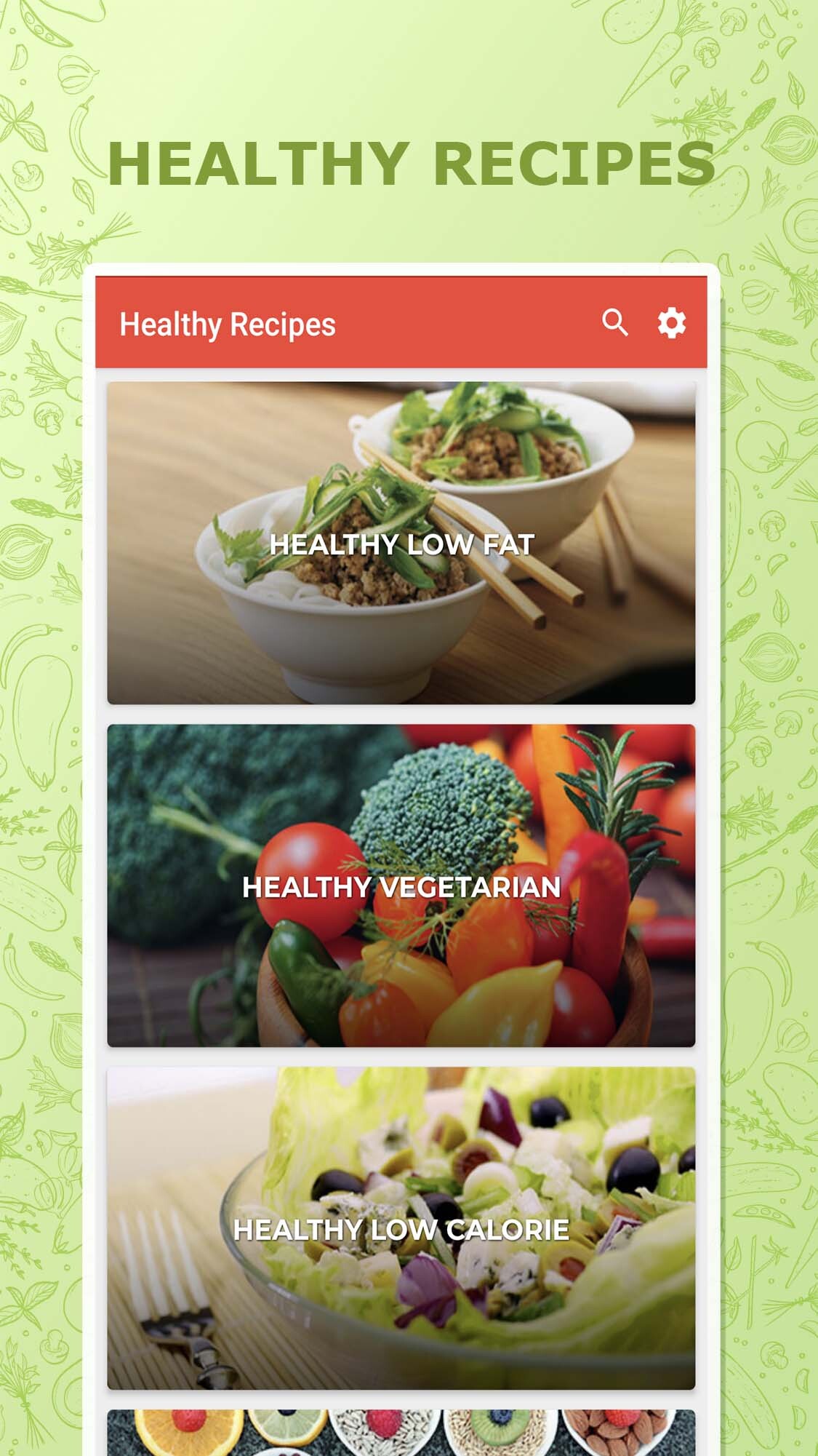 اسکرین شات 1 برنامه Healthy Recipes