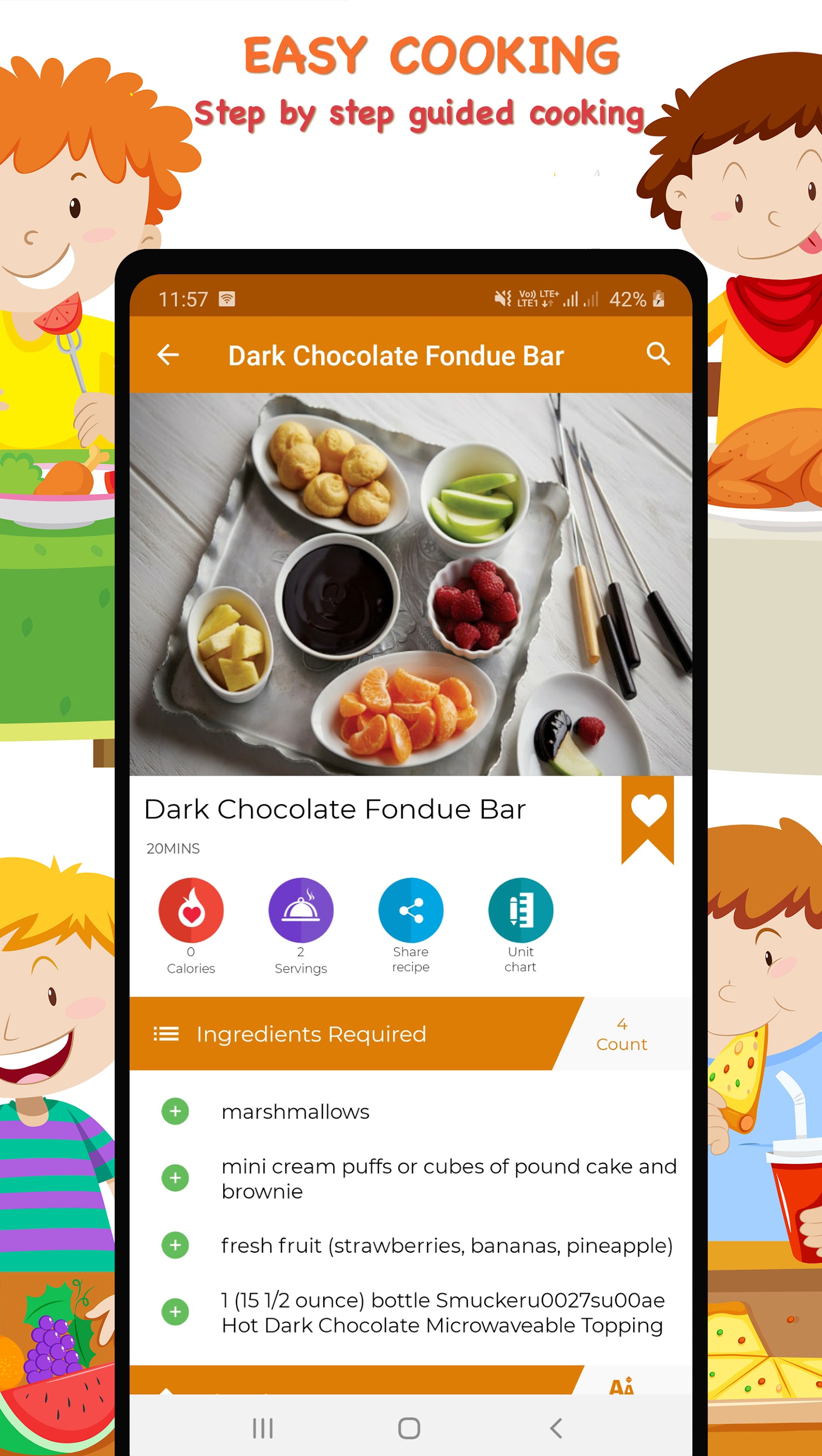 اسکرین شات 2 برنامه Recipes for Kids