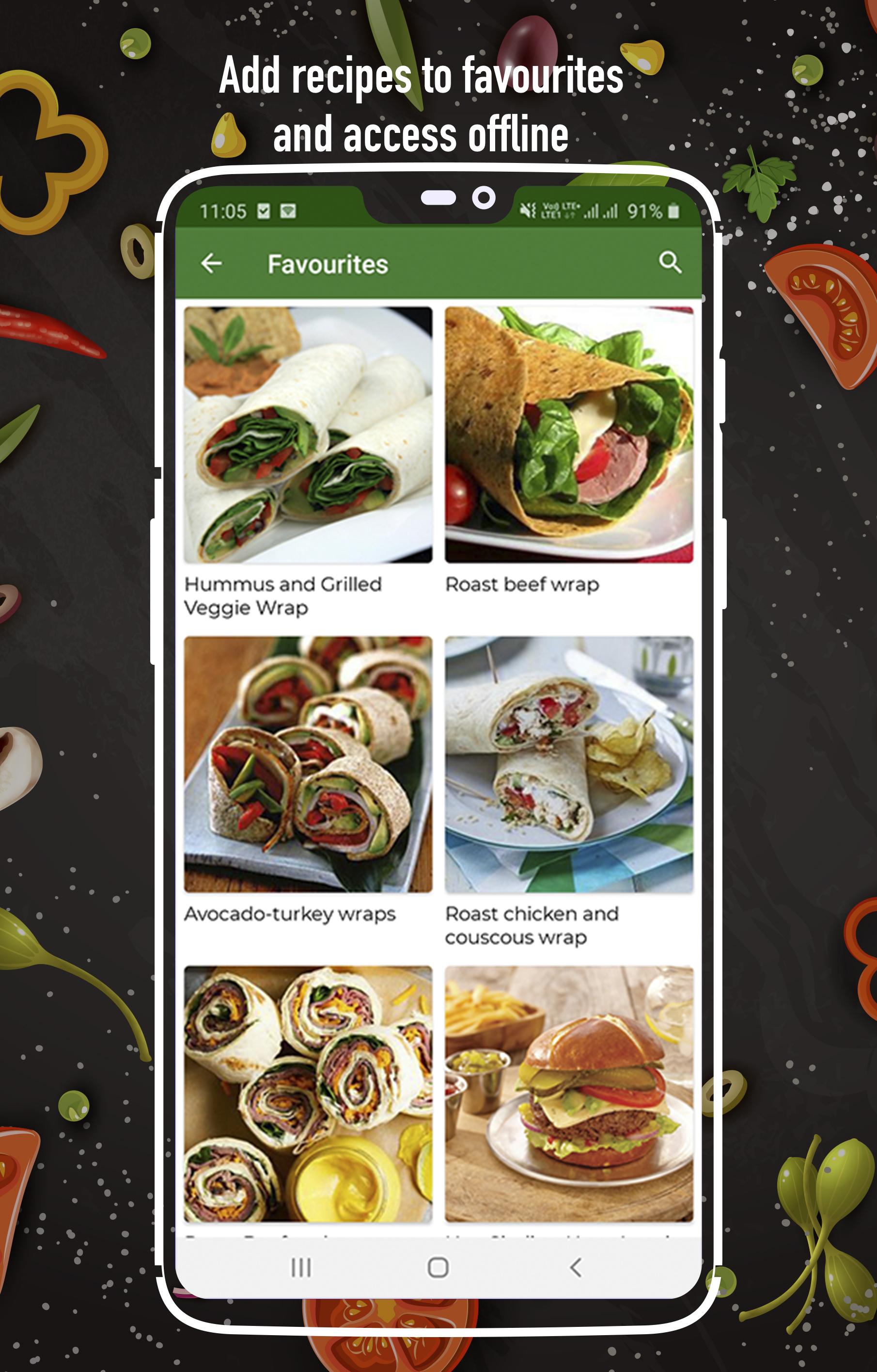 اسکرین شات 2 برنامه Sandwich Recipes