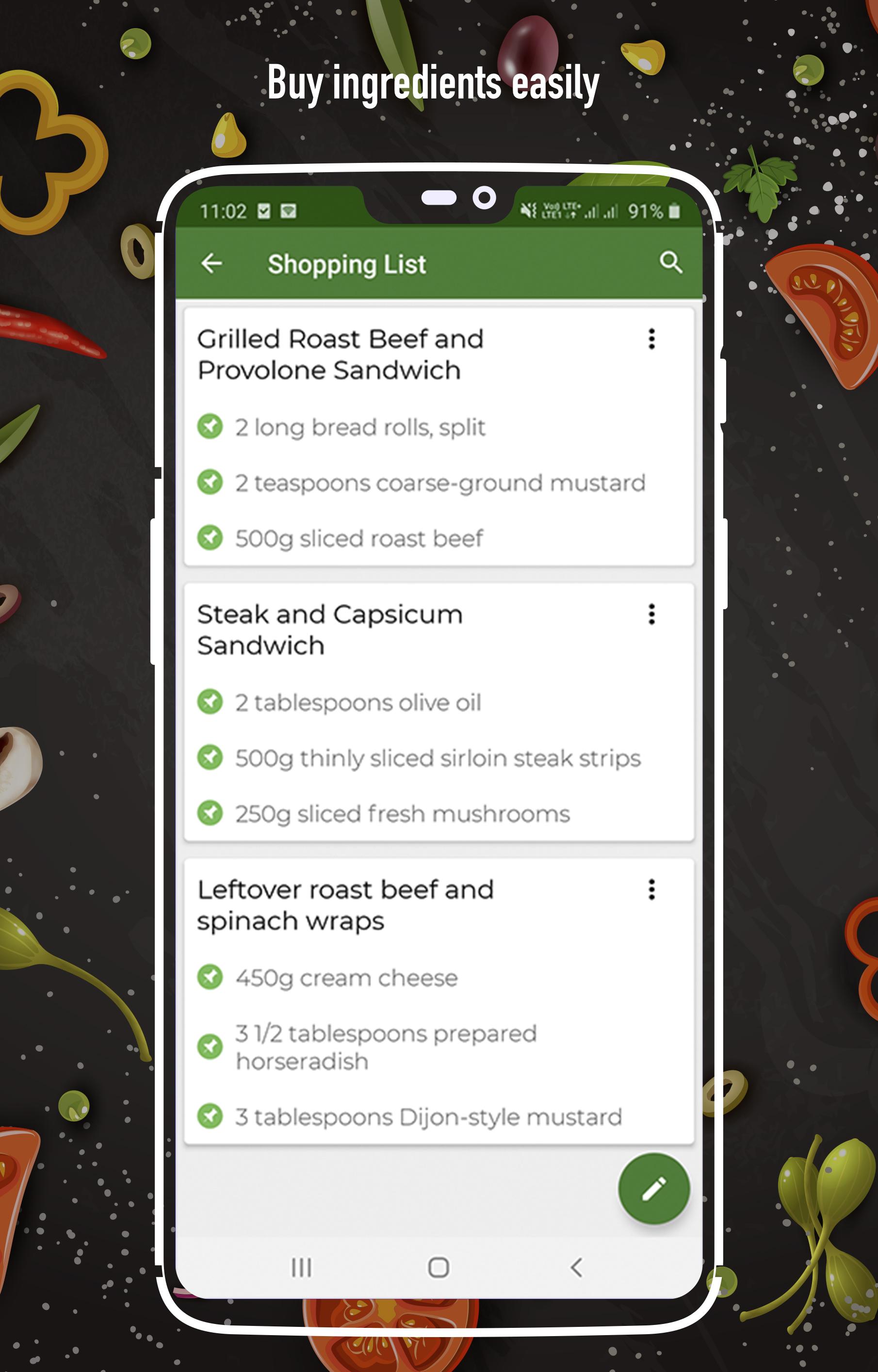 اسکرین شات 6 برنامه Sandwich Recipes