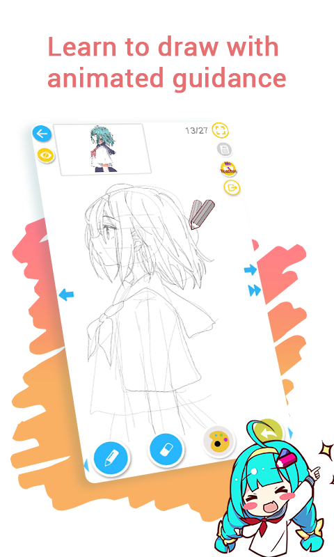 اسکرین شات 3 برنامه Draw Anime DailyUp - DrawShow