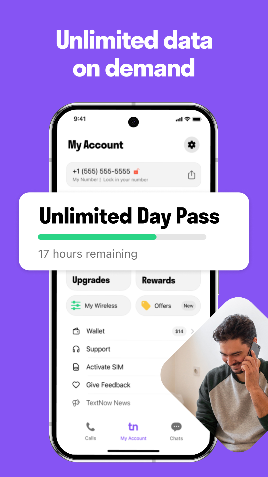 اسکرین شات 5 برنامه TextNow: Call + Text Unlimited
