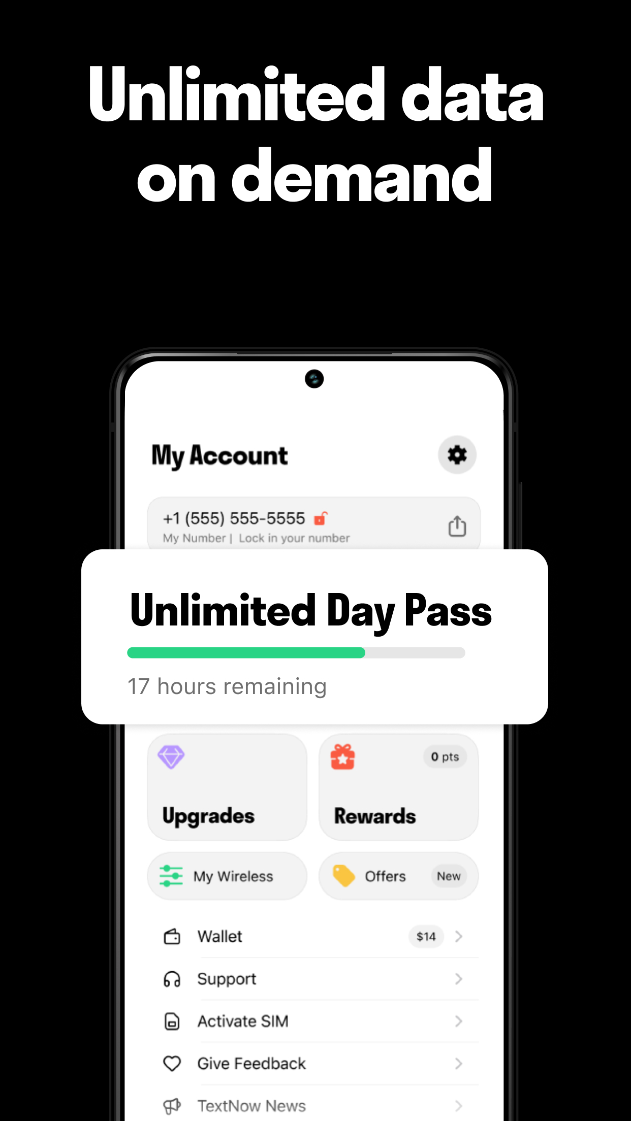 اسکرین شات 5 برنامه TextNow: Call + Text Unlimited