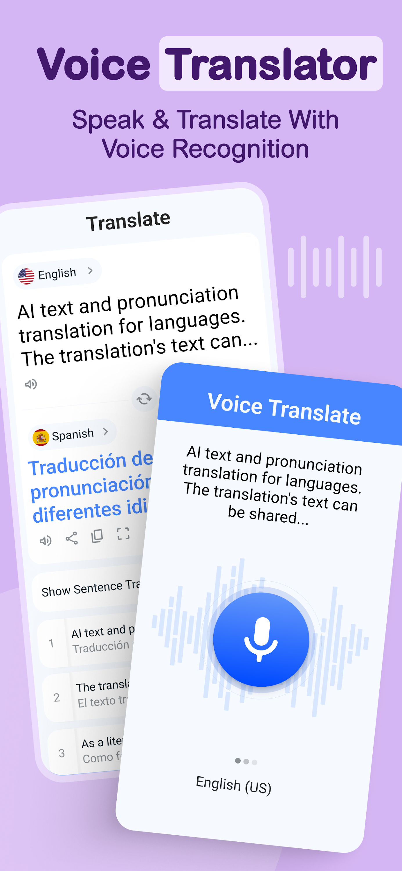 اسکرین شات 3 برنامه Translator for All Languages