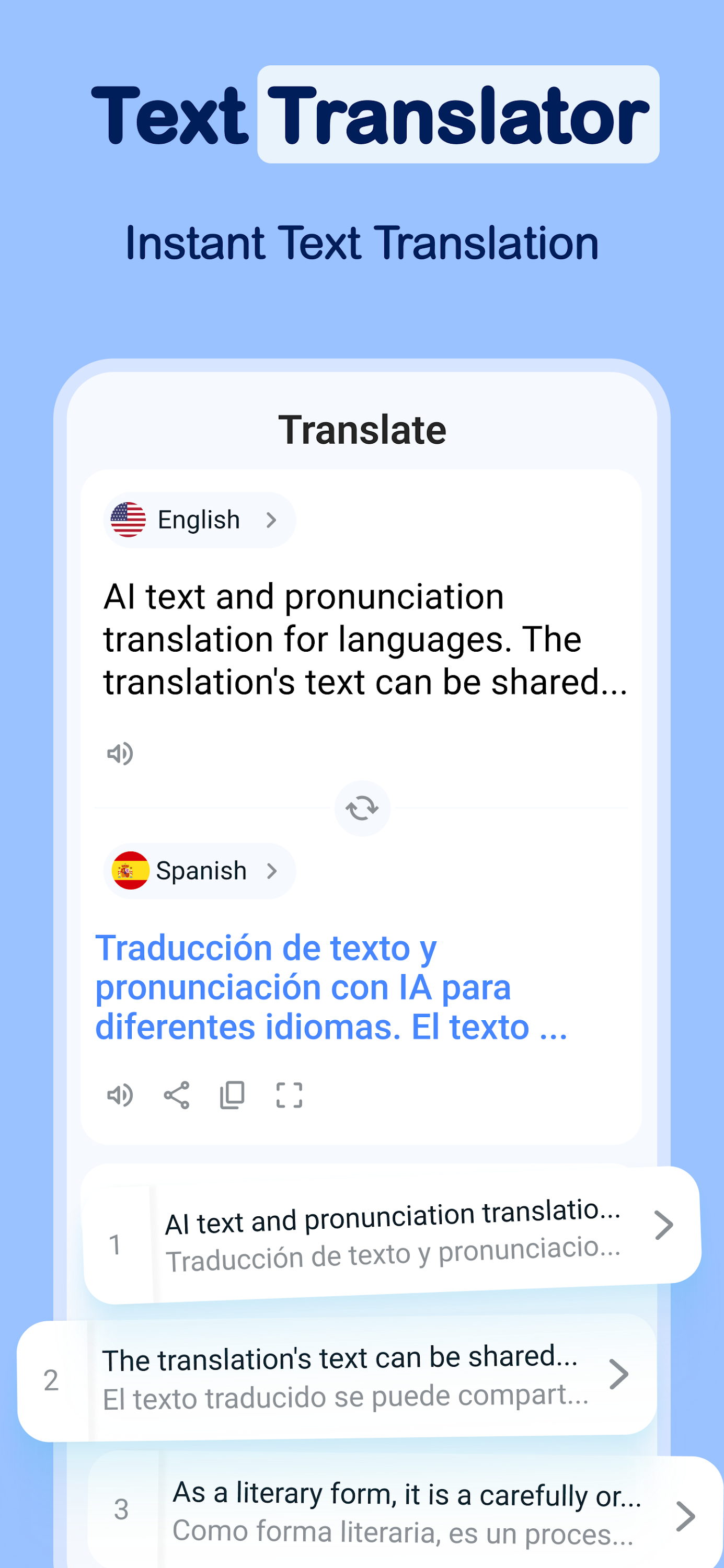اسکرین شات 4 برنامه Translator for All Languages