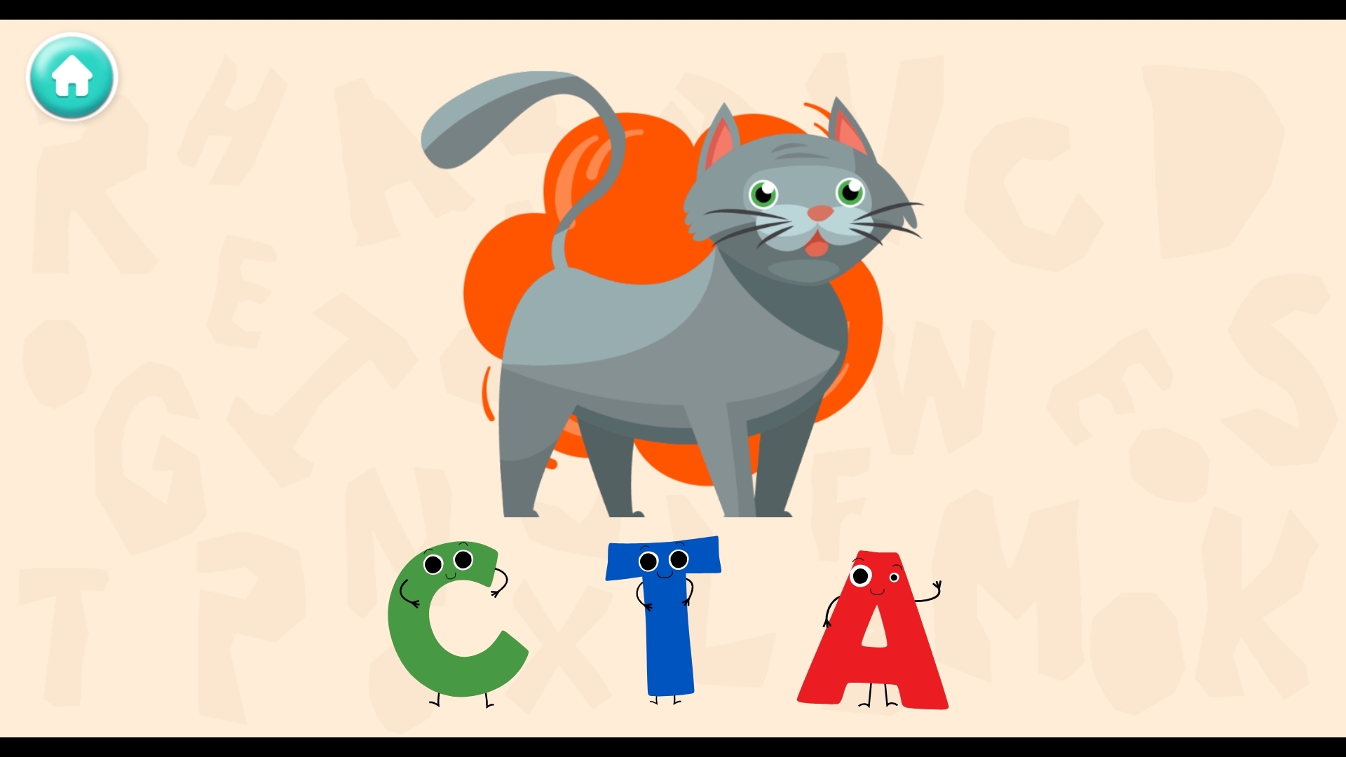 اسکرین شات 1 بازی ‏‏‏‏آلفابت هوم | زبان‌آموزی کودکان