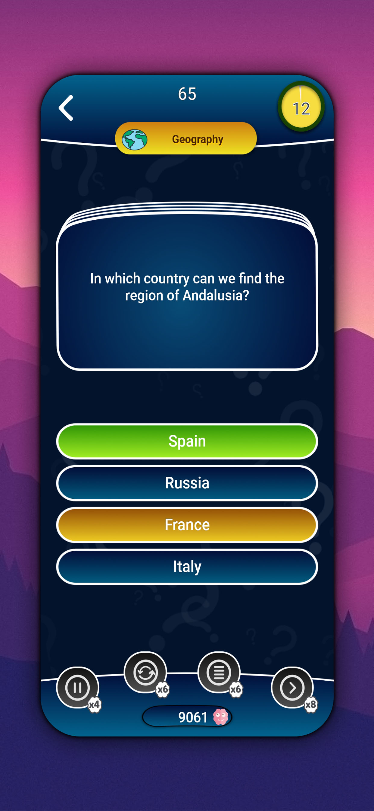 اسکرین شات 5 بازی Millionaire Trivia Quiz