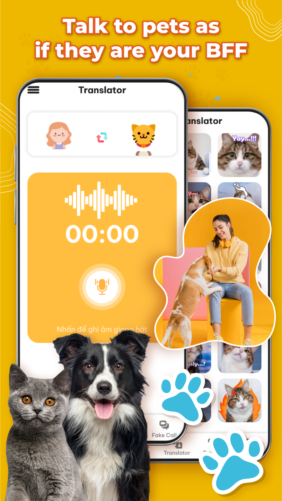 اسکرین شات 1 برنامه Dog & Cat Translator Prank App