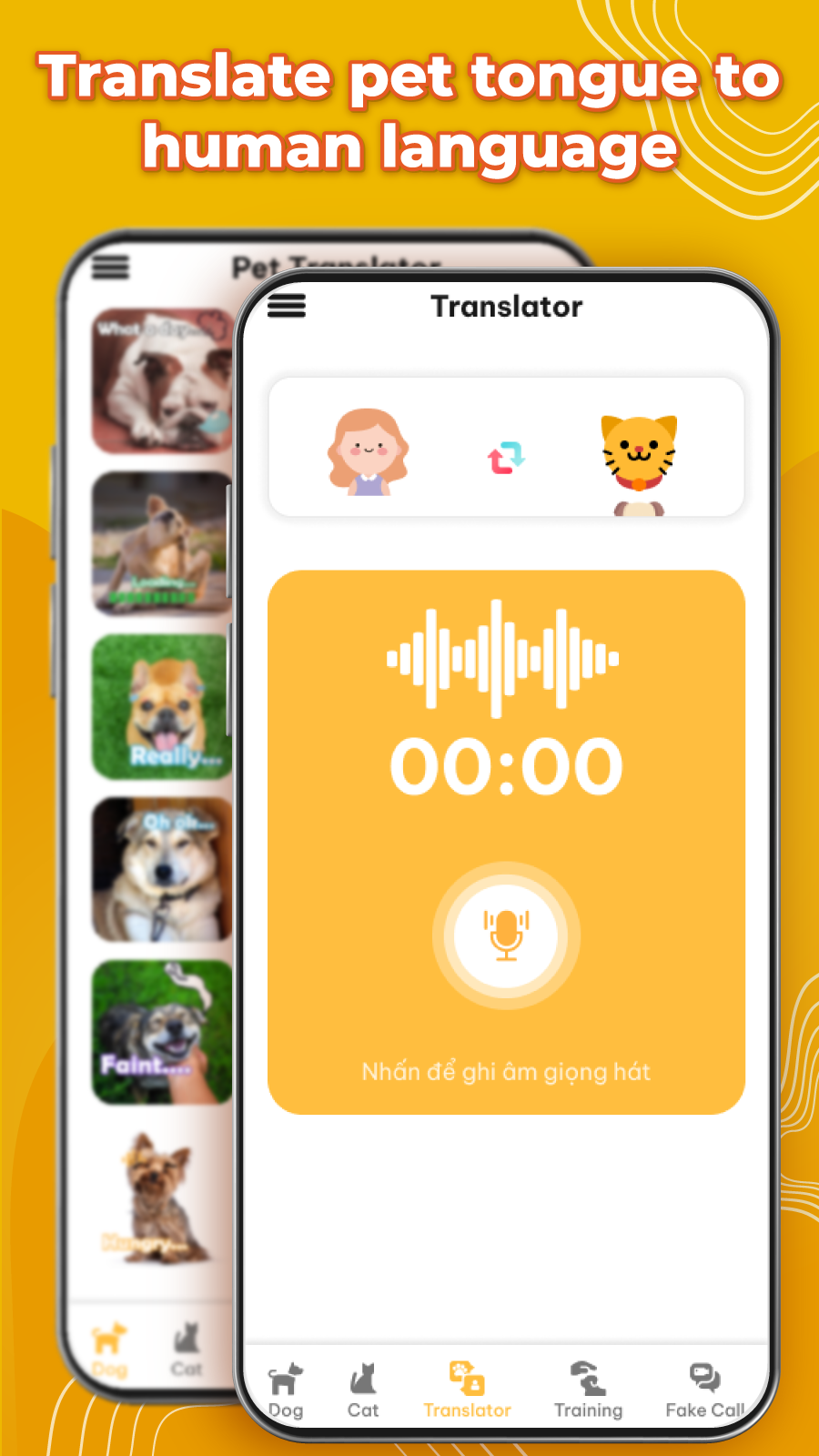 اسکرین شات 2 برنامه Dog & Cat Translator Prank App