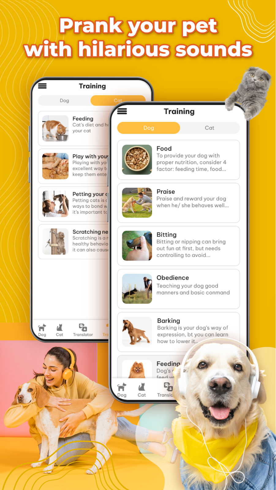 اسکرین شات 5 برنامه Dog & Cat Translator Prank App