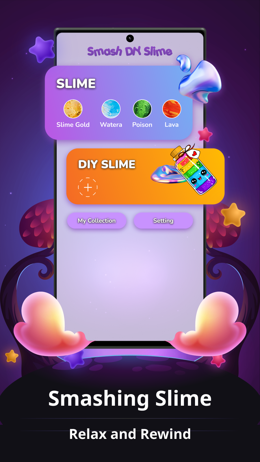 اسکرین شات 2 برنامه DIY Slime Simulator ASMR Art