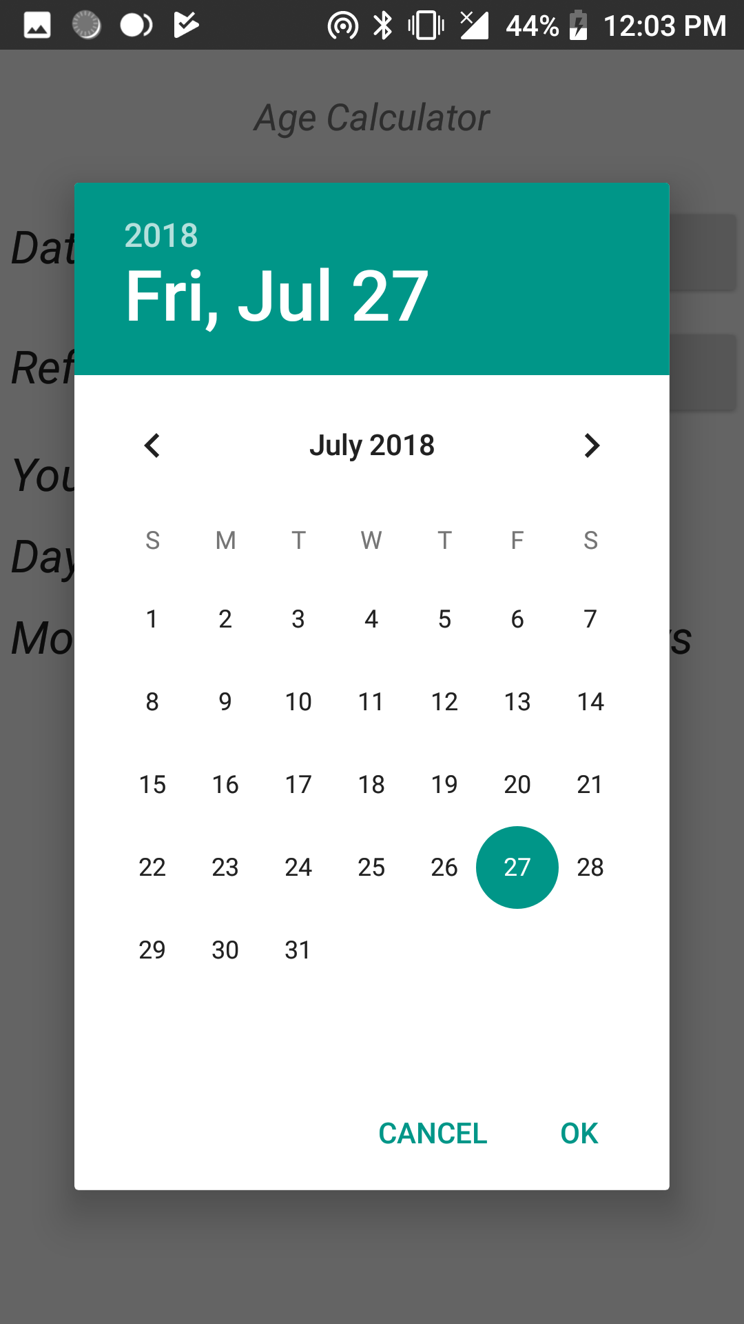 اسکرین شات 3 برنامه Age & Time Calculator