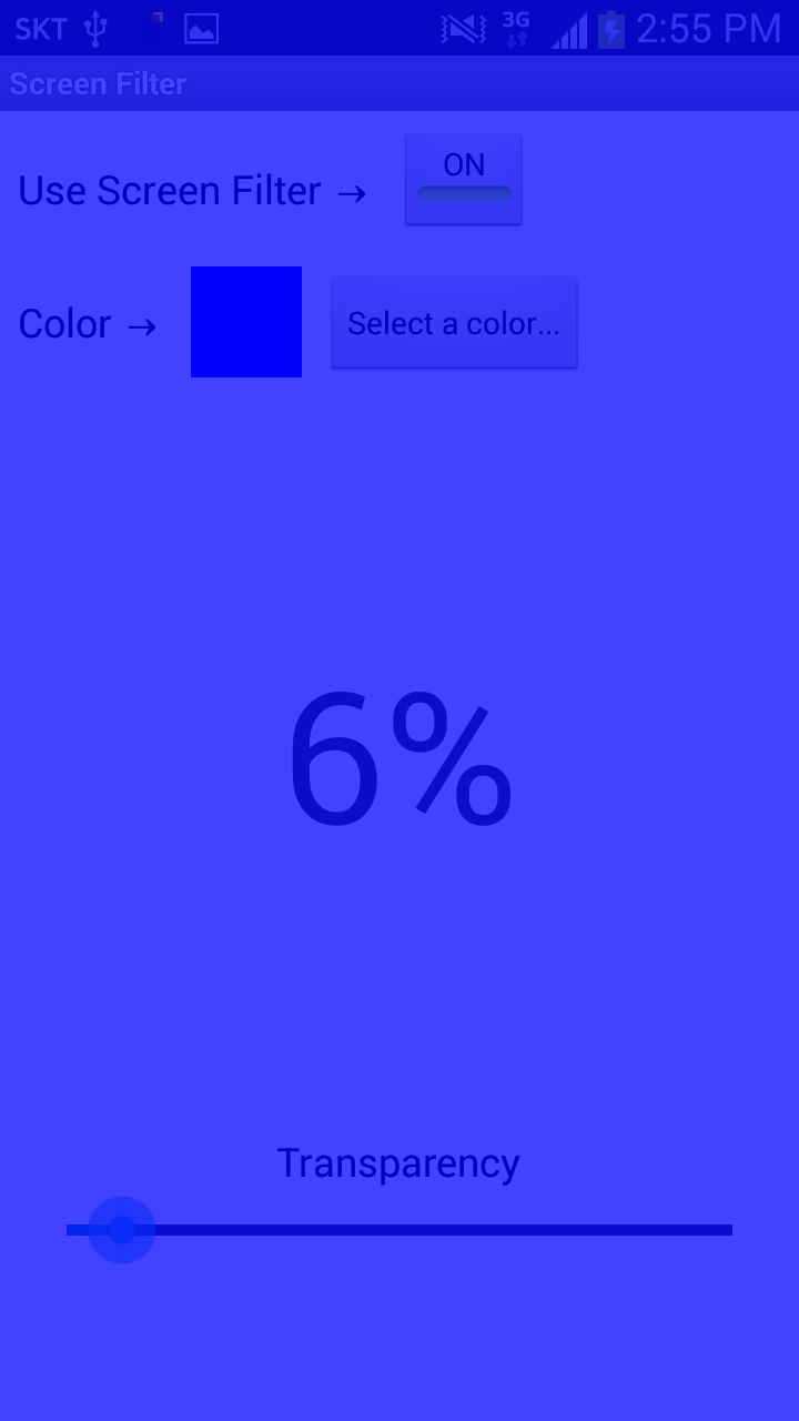 اسکرین شات 5 برنامه Screen Filter -Bluelight Block