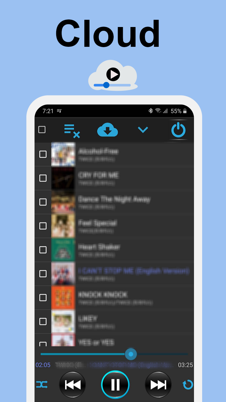 اسکرین شات 3 برنامه Folder Music Player +Cloud