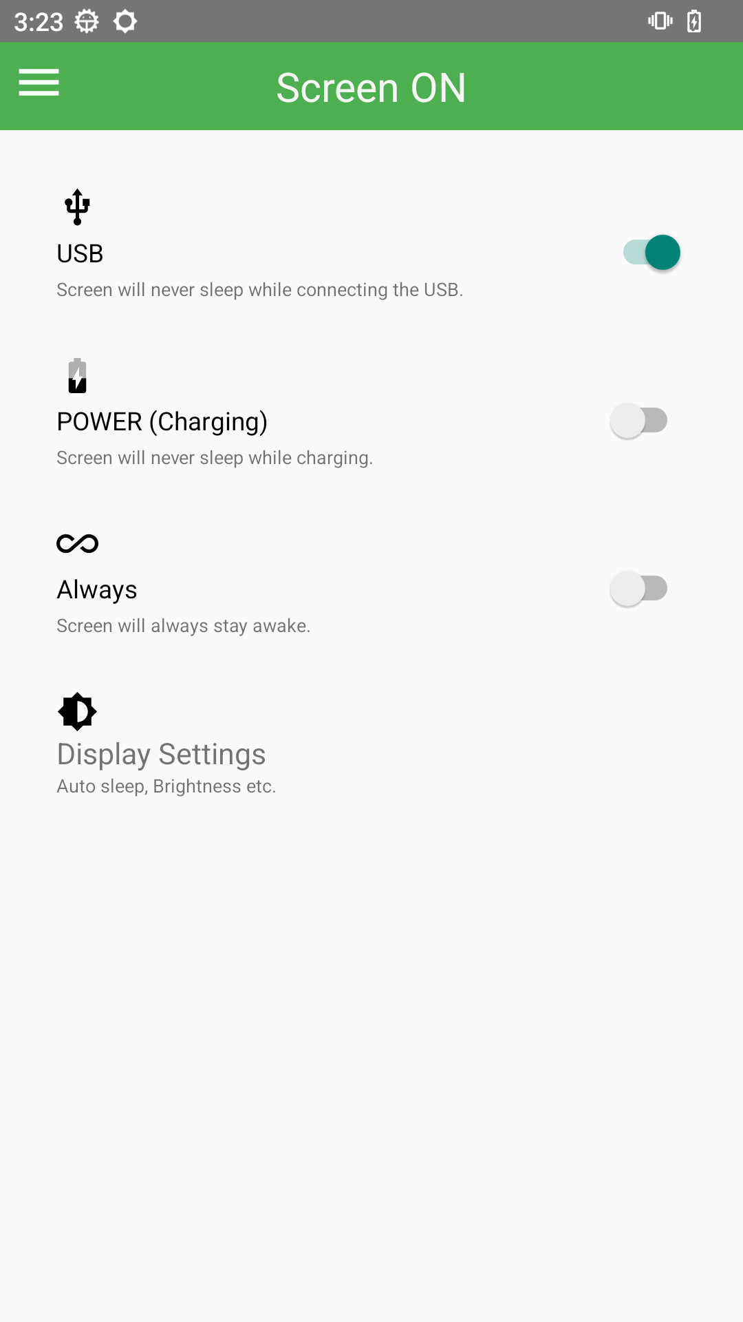 اسکرین شات 1 برنامه Screen ON (Stay awake)