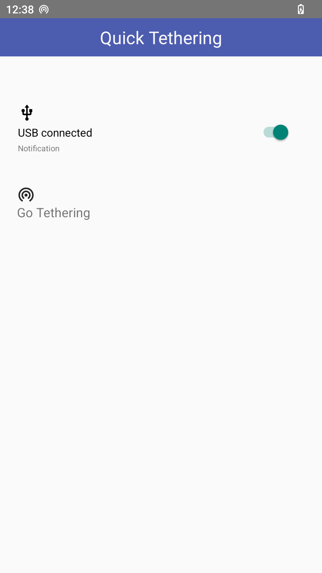اسکرین شات 1 برنامه Quick USB Tethering Wifi
