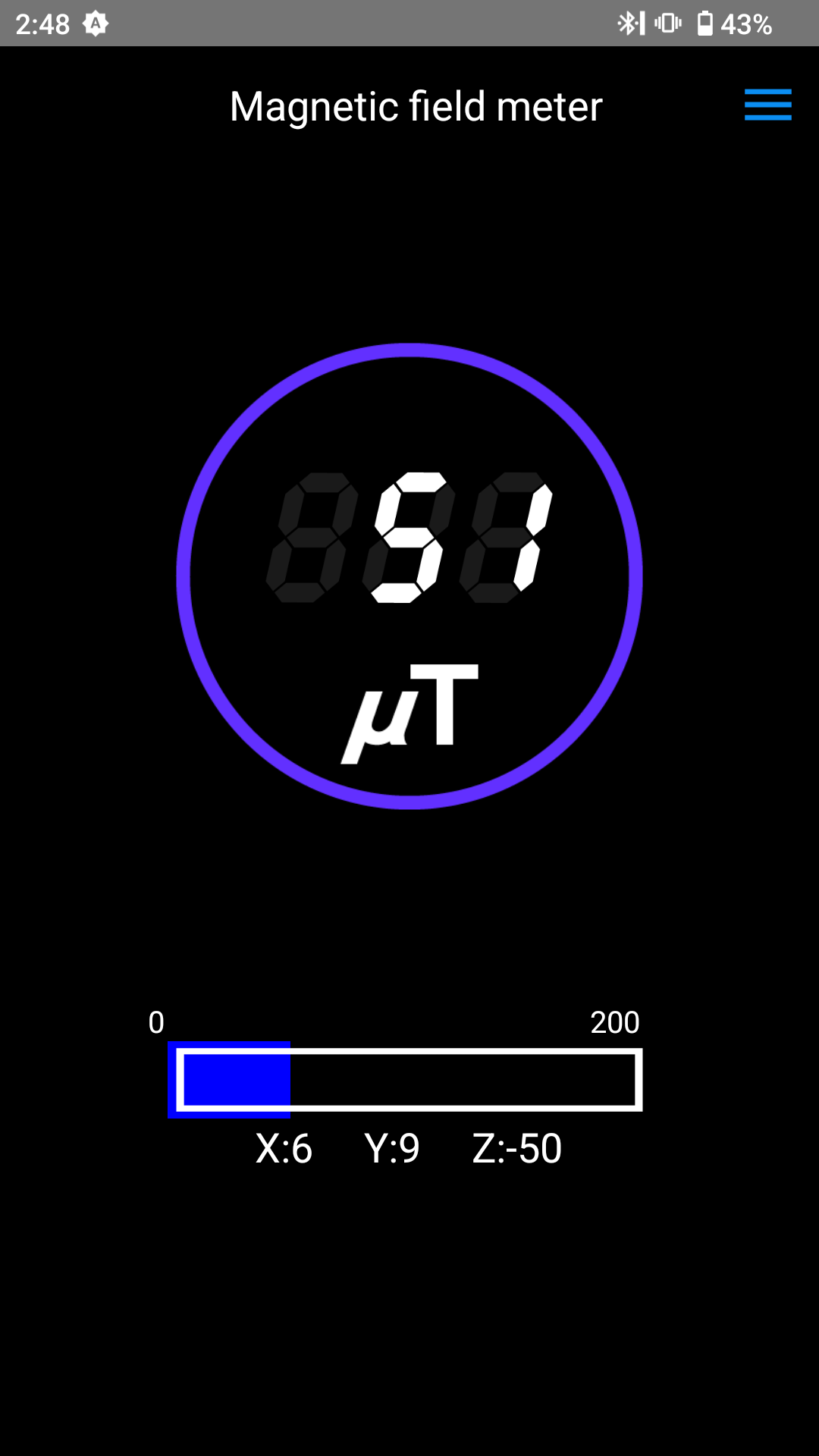 اسکرین شات 1 برنامه Magnetic field meter