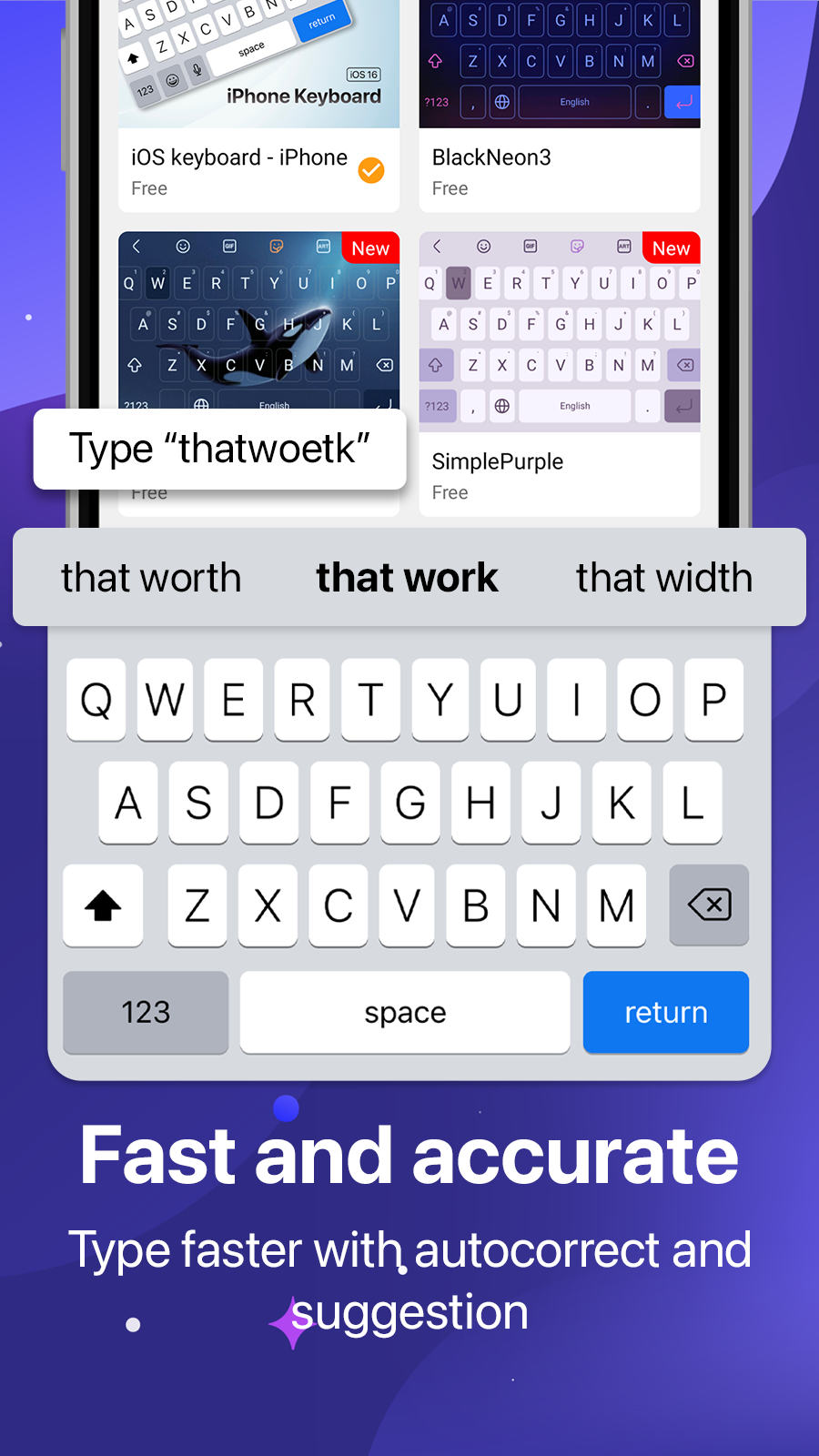 اسکرین شات 3 برنامه Keyboard OS 18 - Emojis