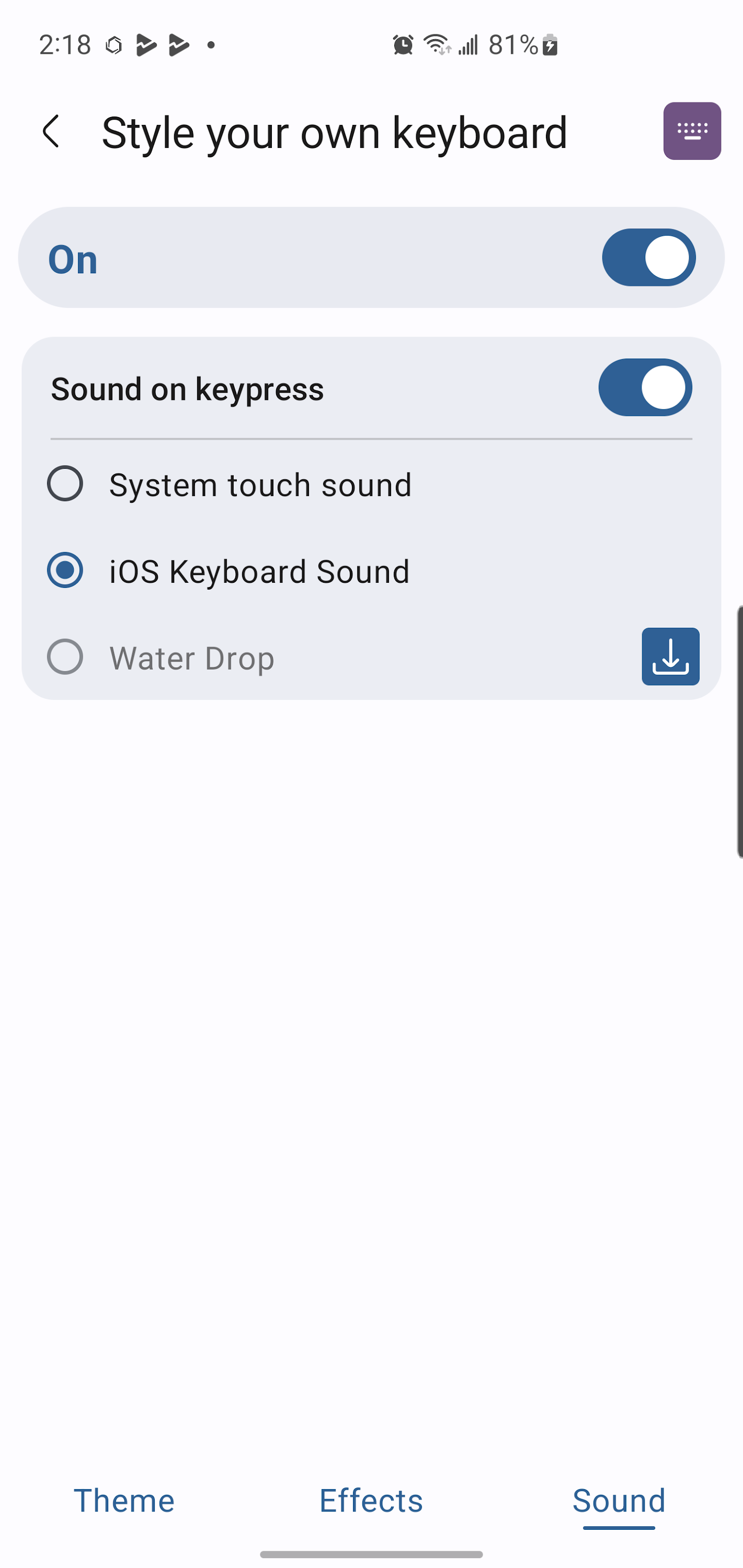اسکرین شات 6 برنامه Keys Cafe - Make your keyboard