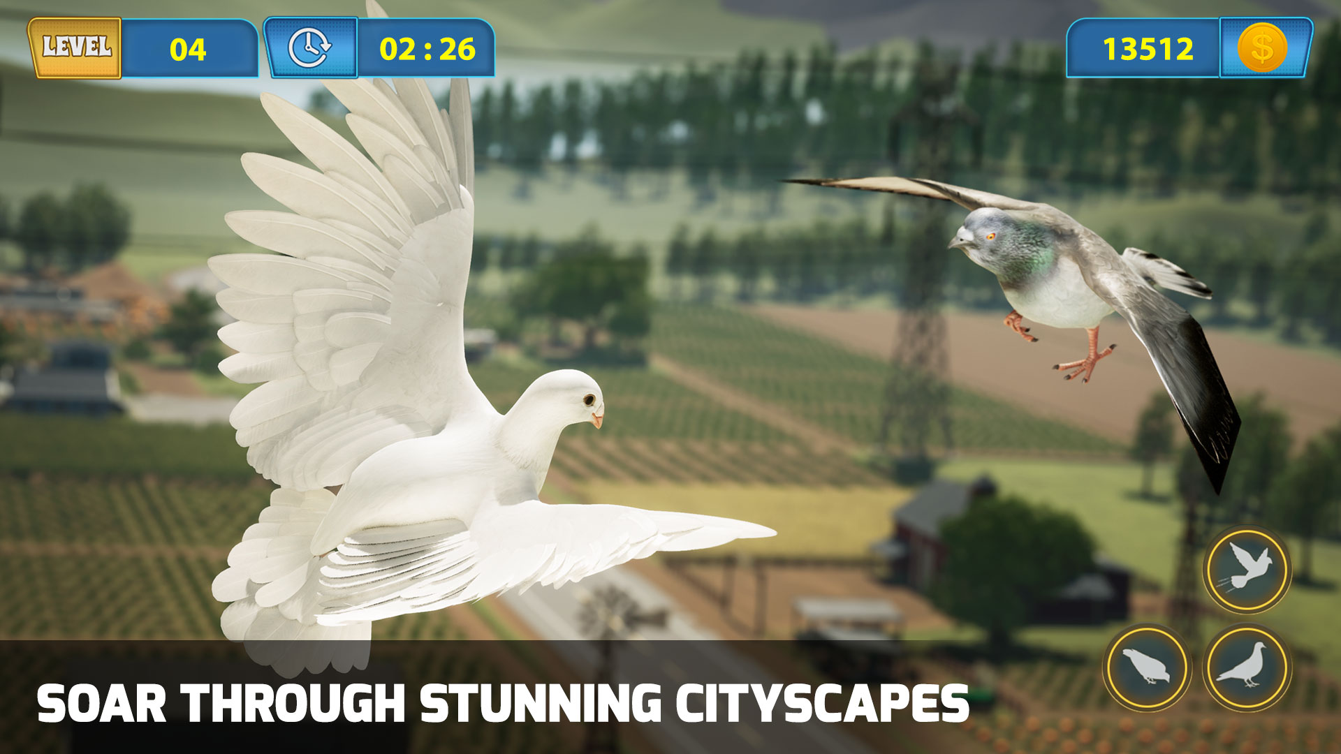 اسکرین شات 3 بازی Flying Pigeon Bird simulator