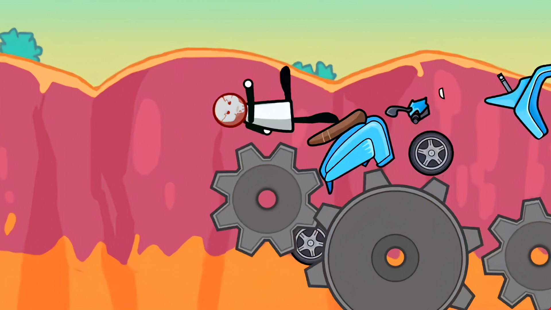 اسکرین شات 1 بازی Stickman Ragdoll Dismount Game