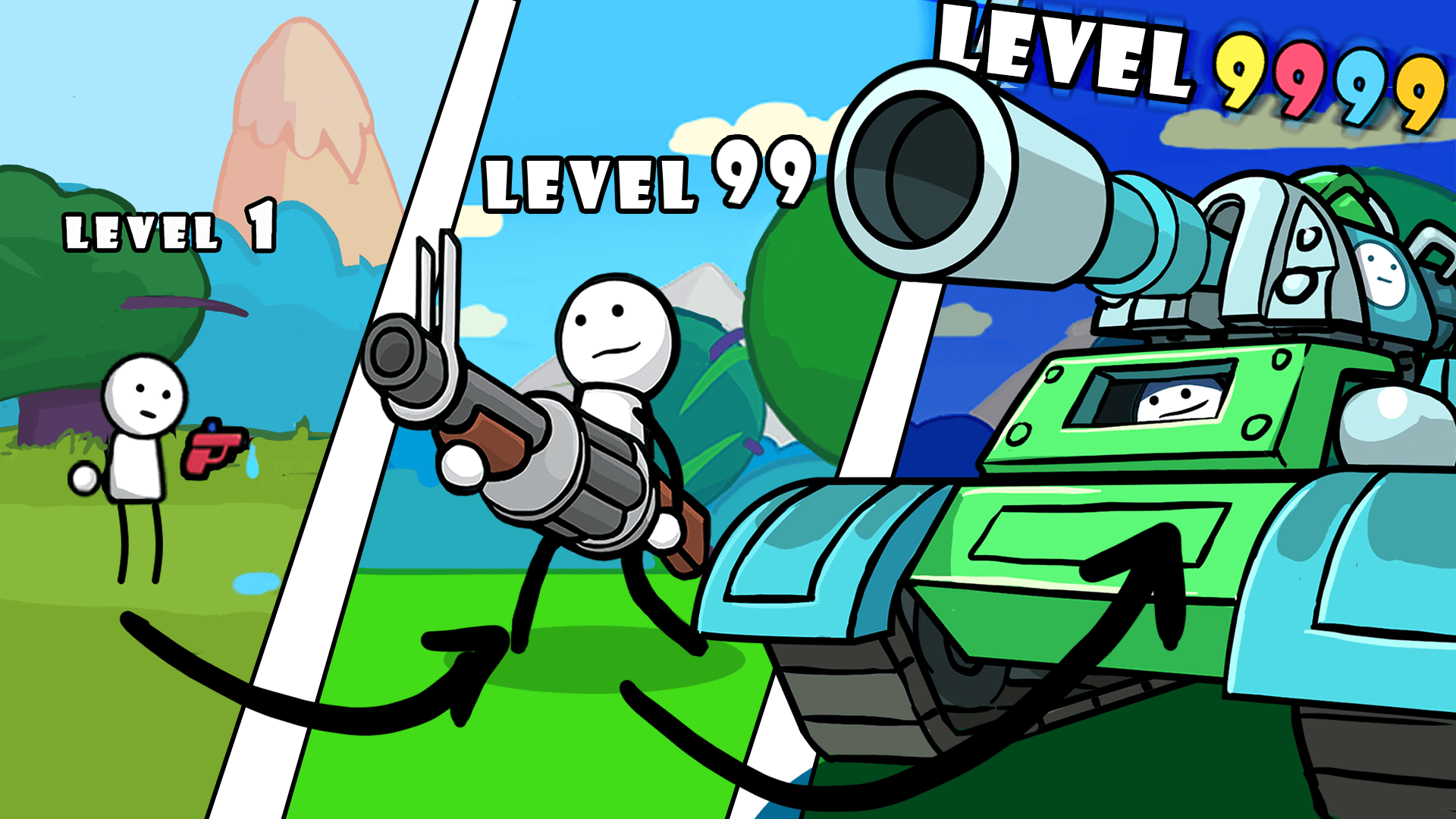 اسکرین شات 1 بازی One Gun Stickman offline games