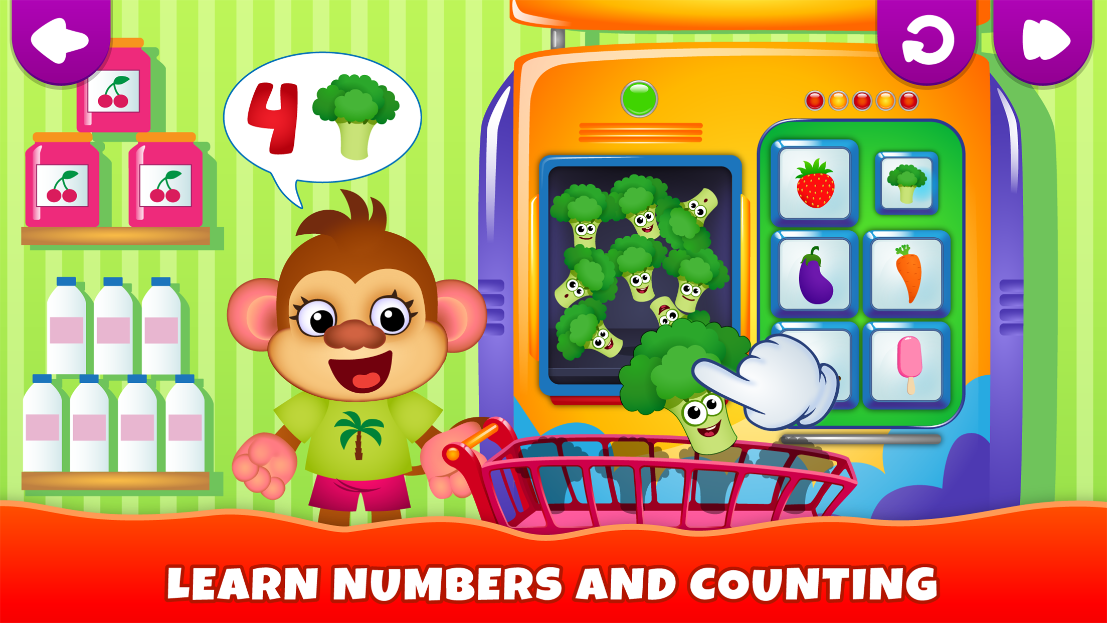 اسکرین شات 4 برنامه Funny food! Kids academy!