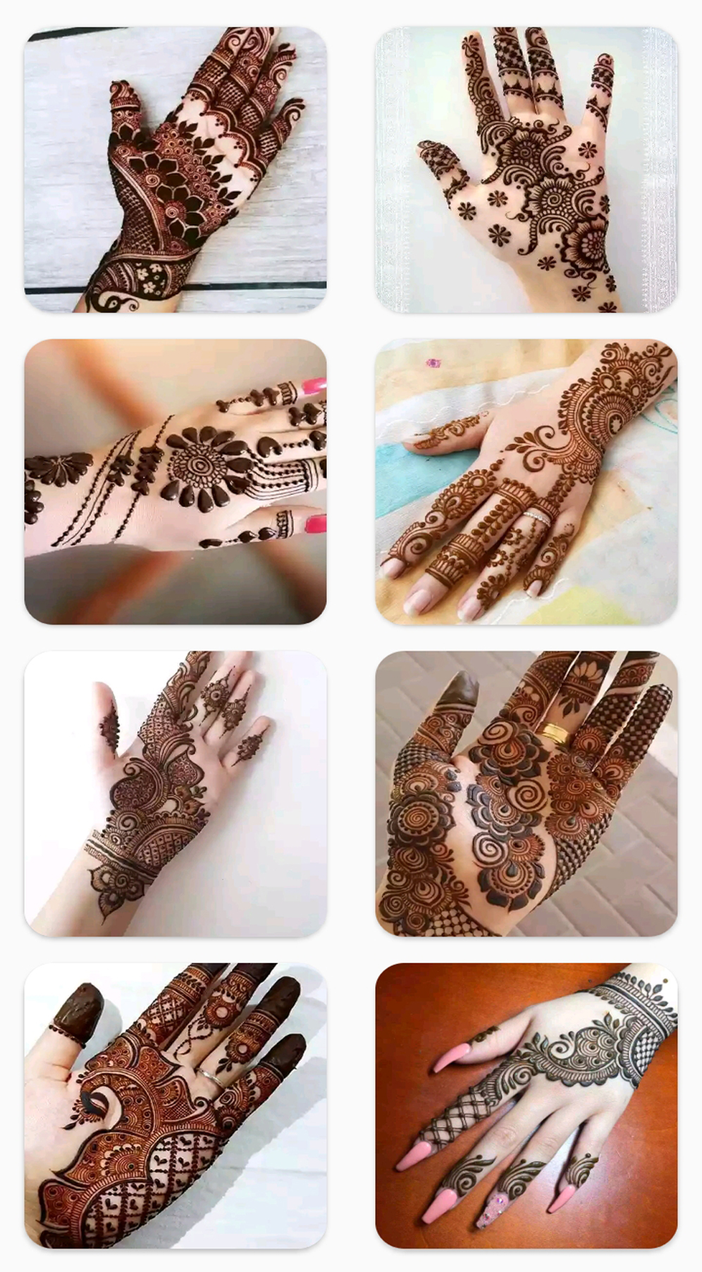اسکرین شات 2 برنامه Mehndi Designs:  Hena Designs
