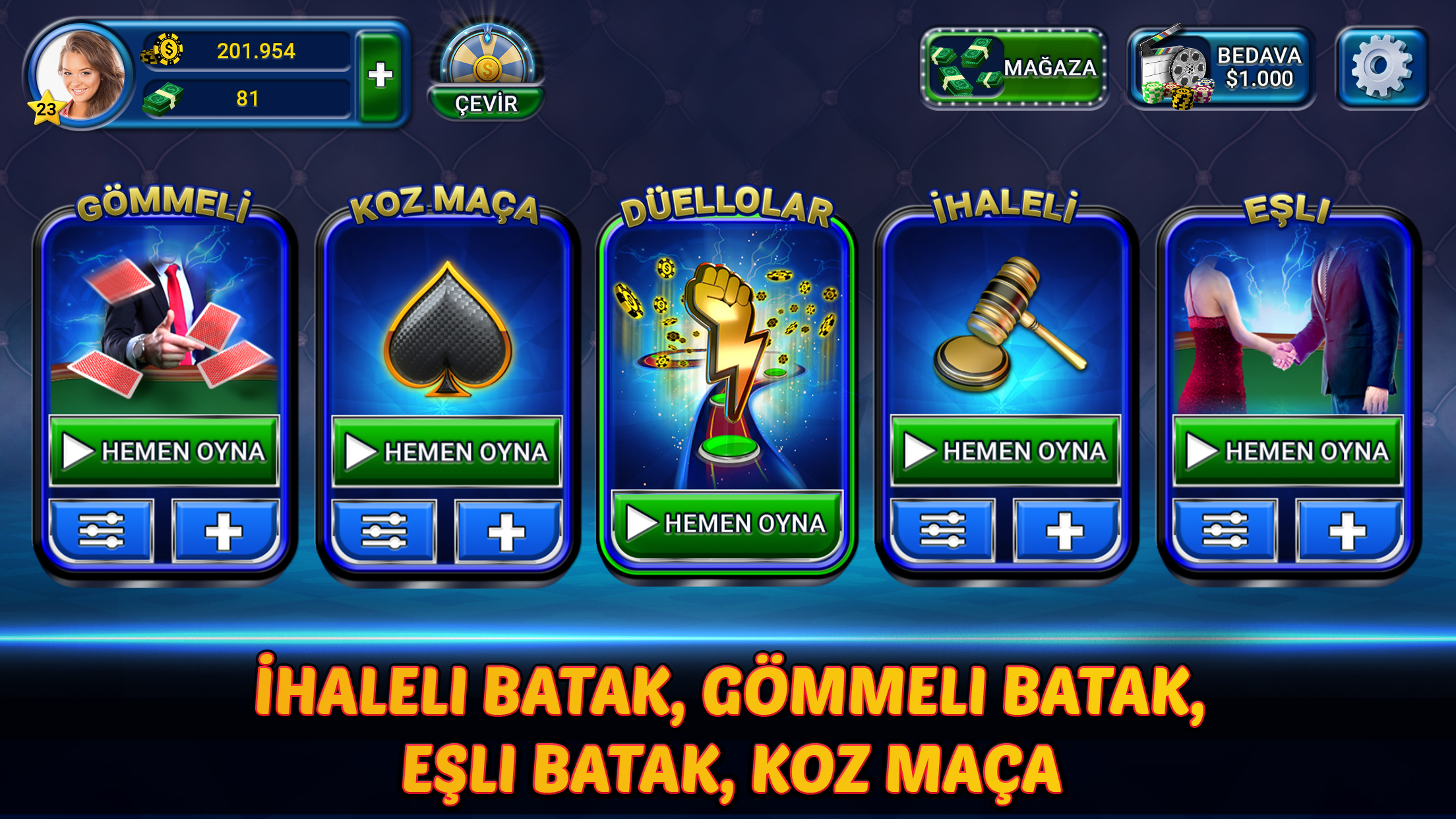 اسکرین شات 2 بازی Batak Club - Batak Online