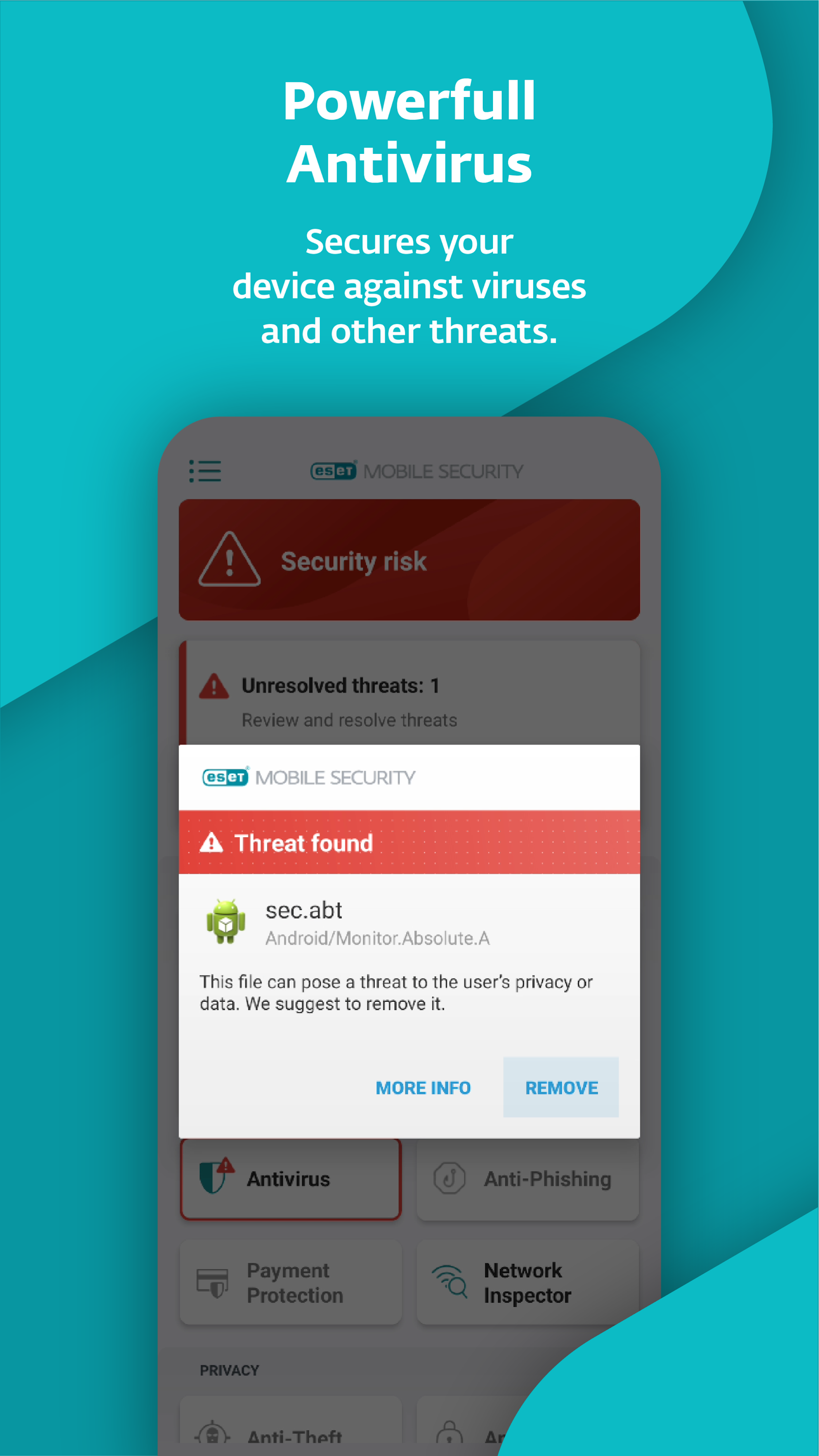 اسکرین شات 1 برنامه ESET Mobile Security Telekom