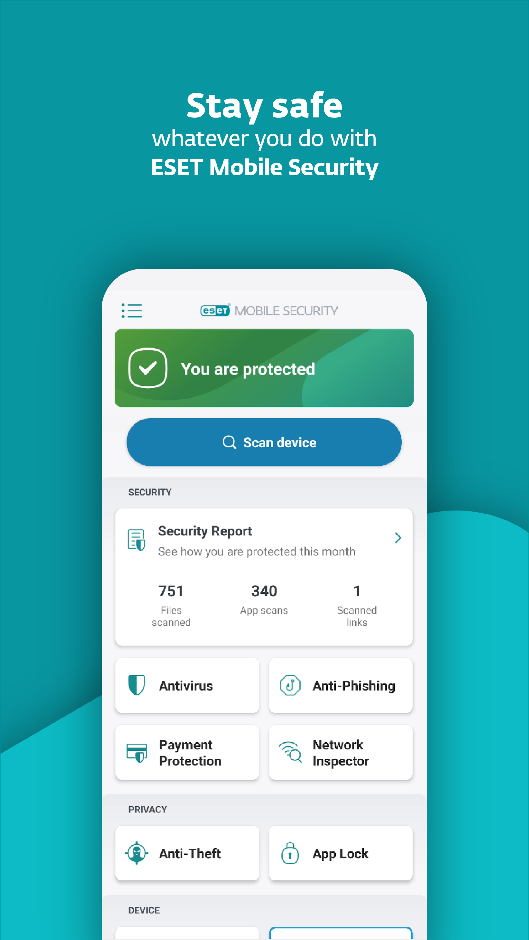 اسکرین شات 8 برنامه ESET Mobile Security Telekom