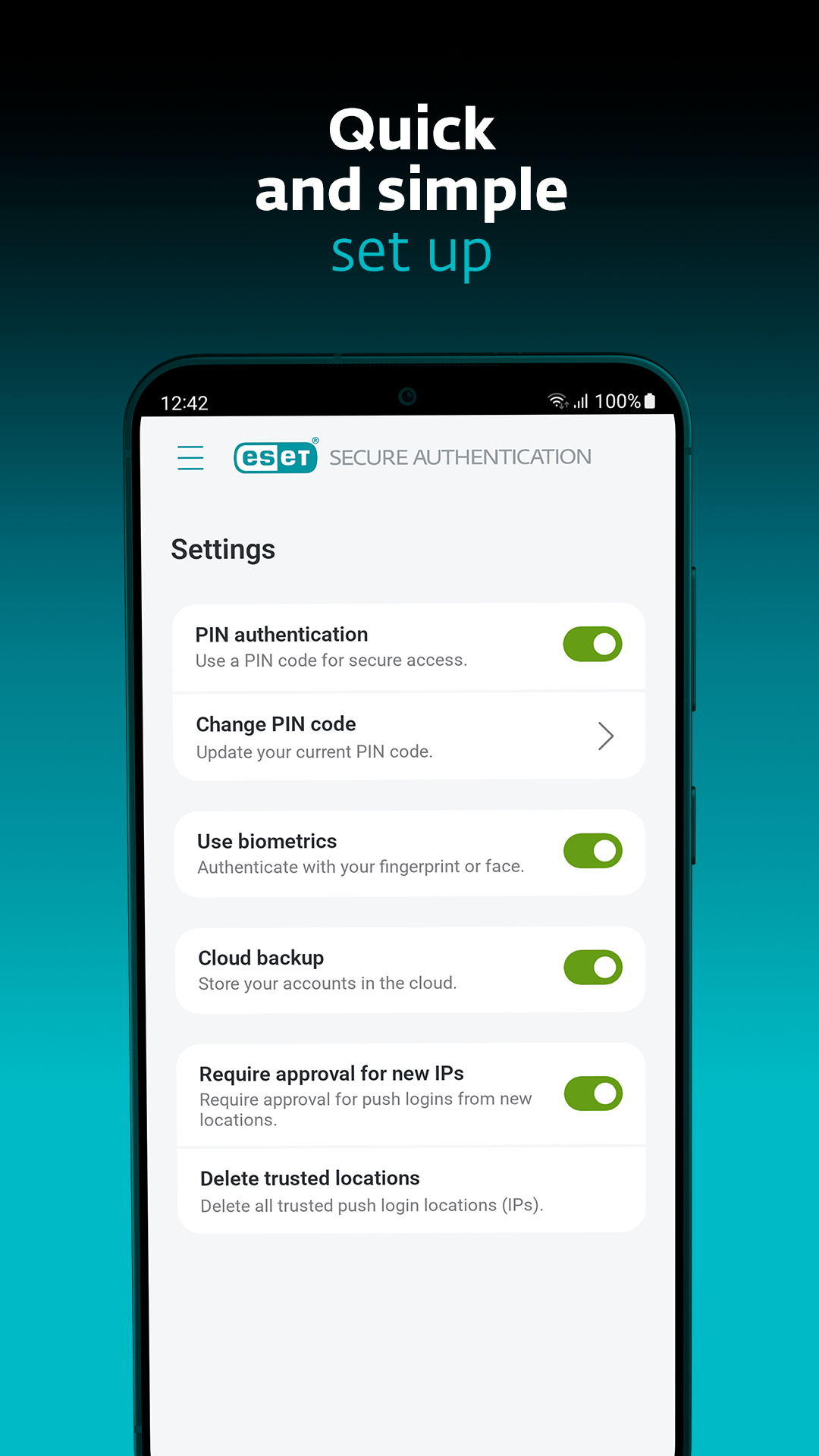 اسکرین شات 7 برنامه ESET Secure Authentication