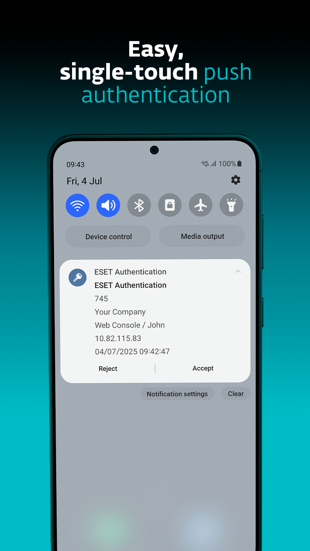 اسکرین شات 4 برنامه ESET Secure Authentication