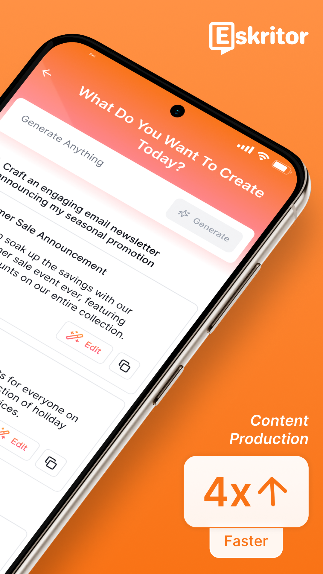 اسکرین شات 3 برنامه Eskritor: AI Writing Assistant